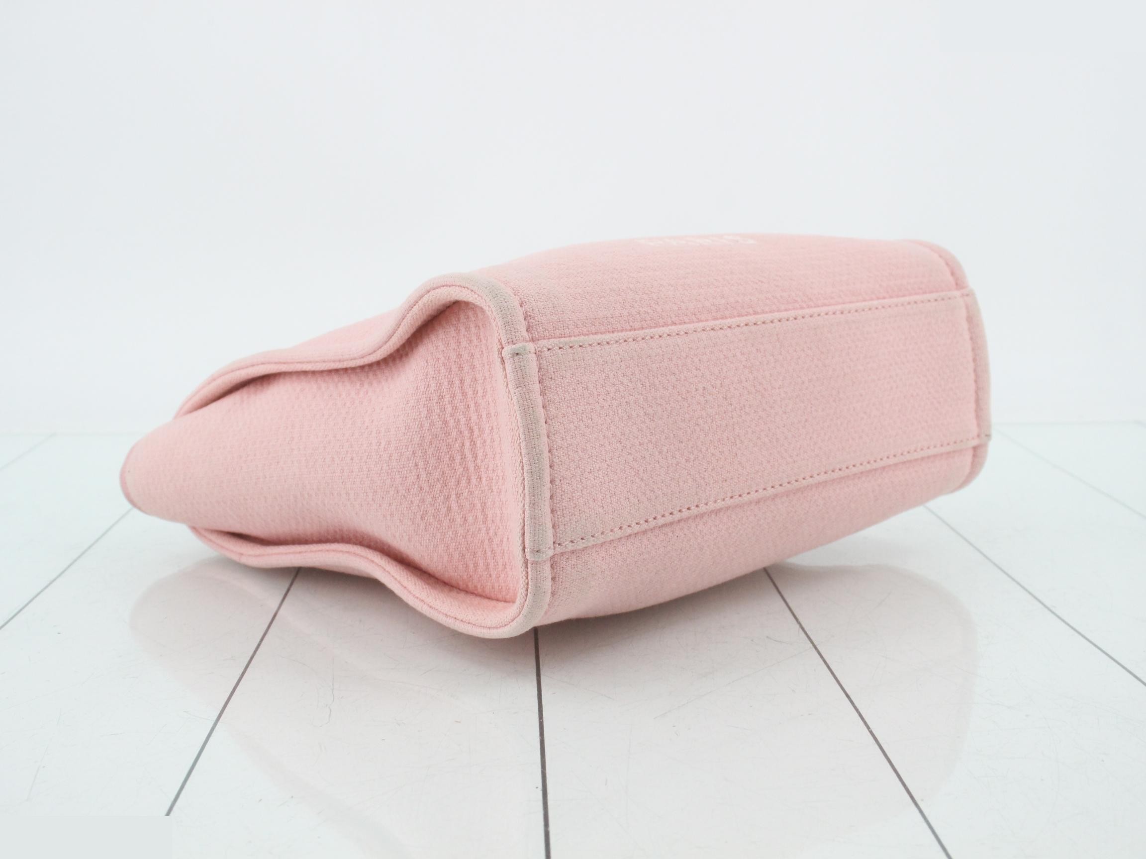 Deauville Canvas Chain Tote, Pink — view 5