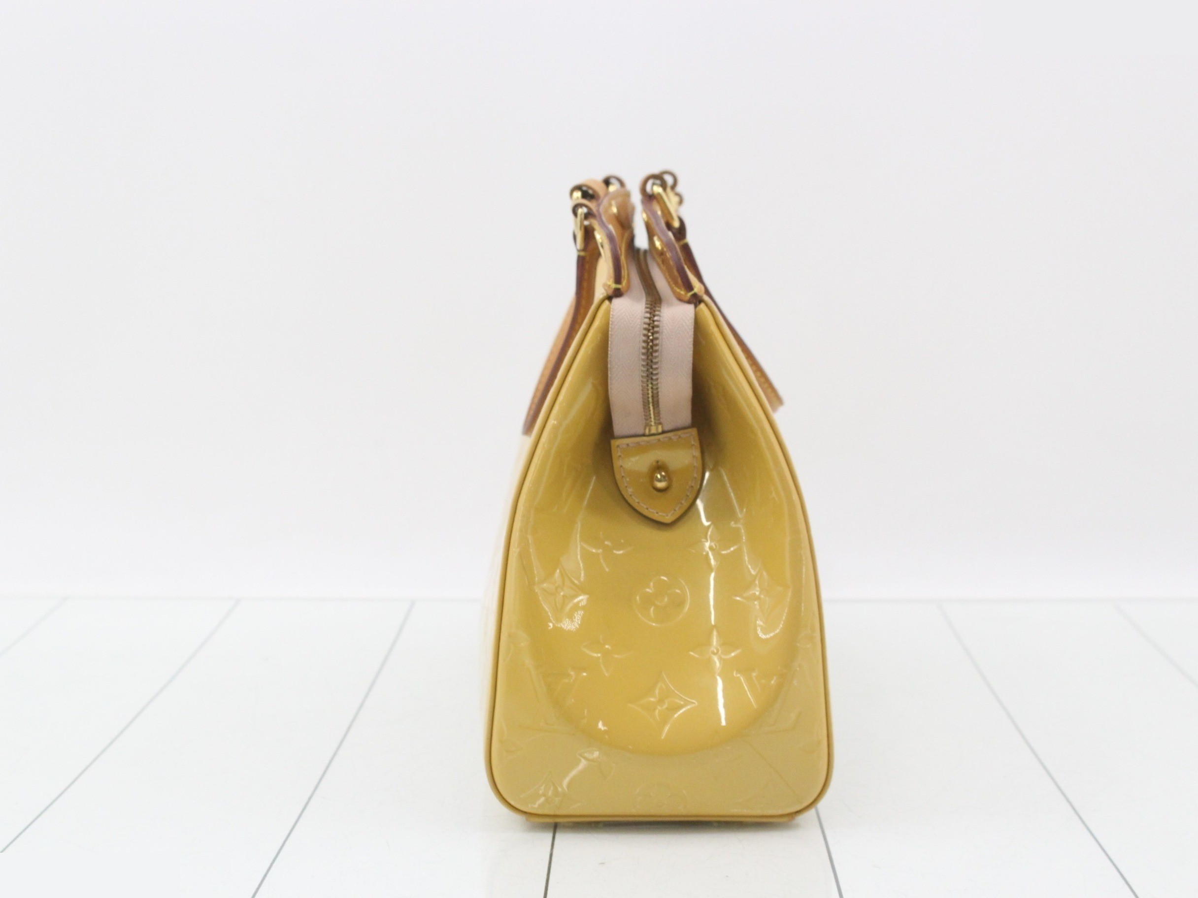 handbag, women's, Blair MM, Vernis, citrine, yellow. — view 3
