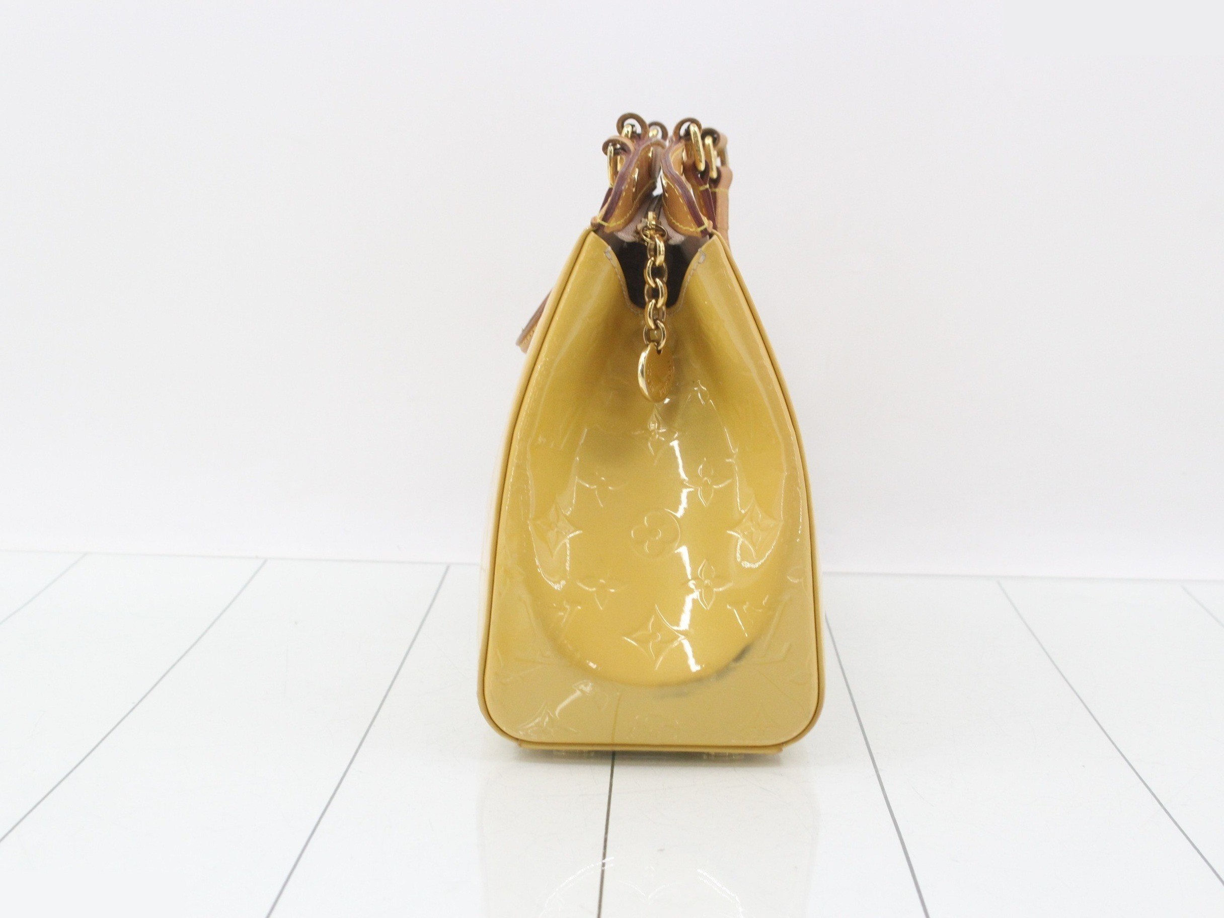 handbag, women's, Blair MM, Vernis, citrine, yellow. — view 4