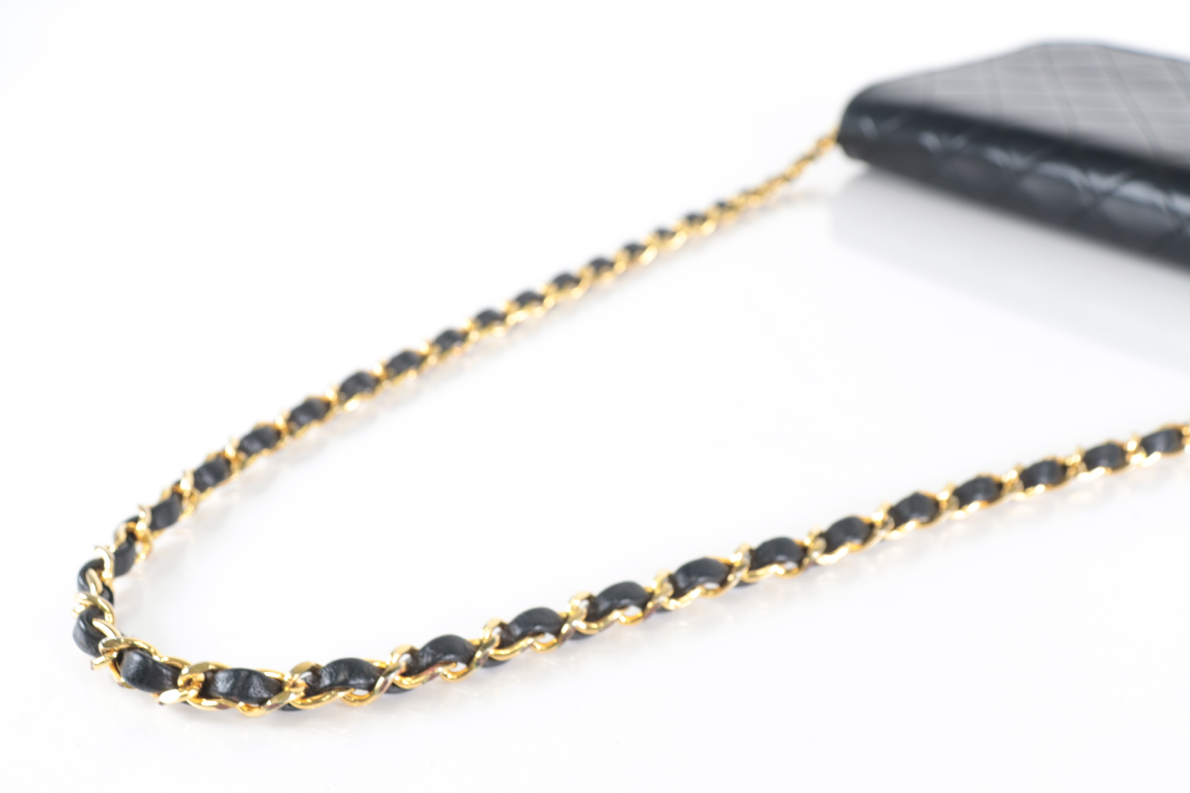 Matelassé Lambskin Full Flap Push Chain Shoulder Bag — view 6