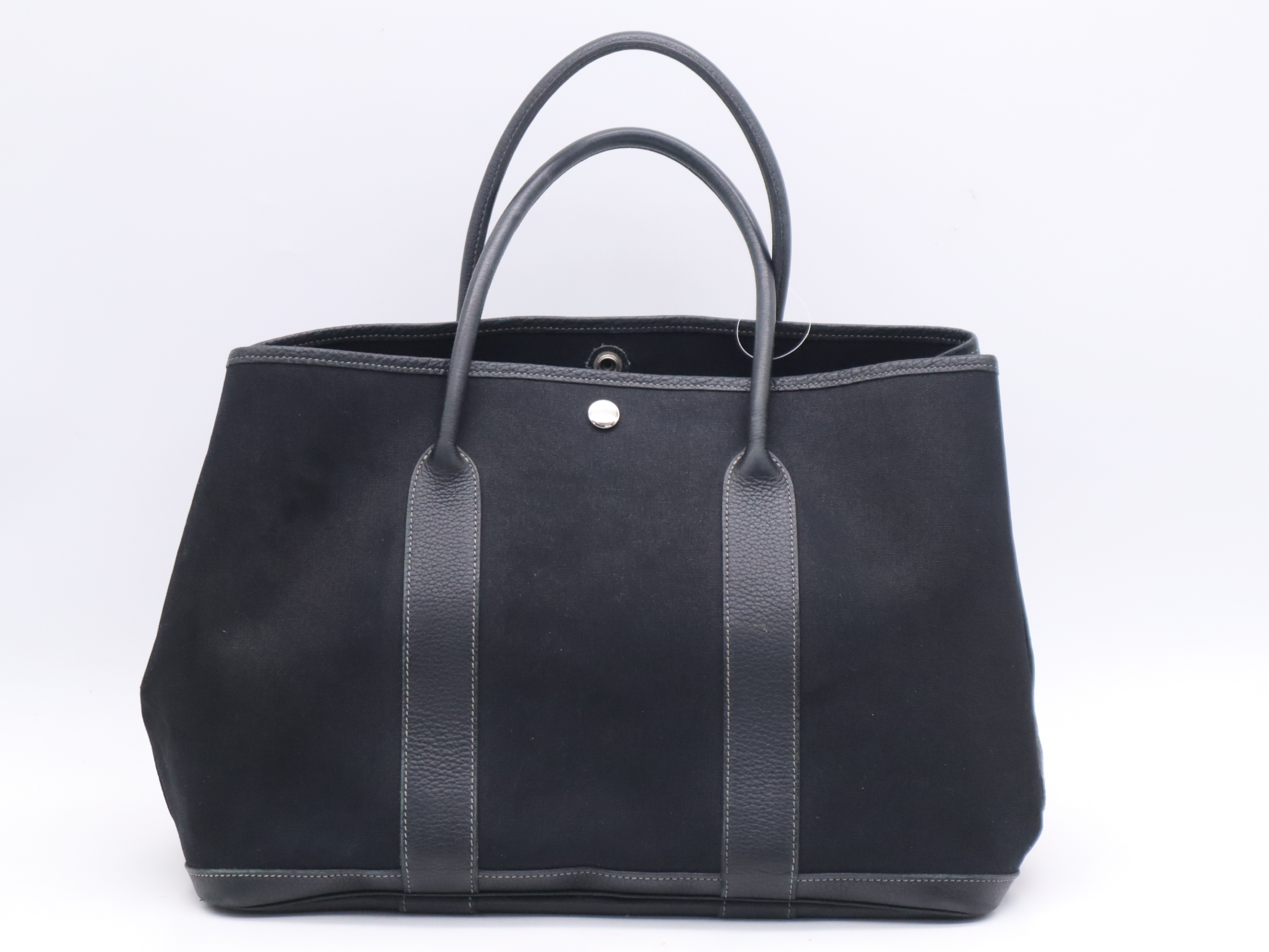 Toile Officier Tote Bag Garden Party PM Black Silver Hardware K Stamp 2007 Tote Bag — view 2