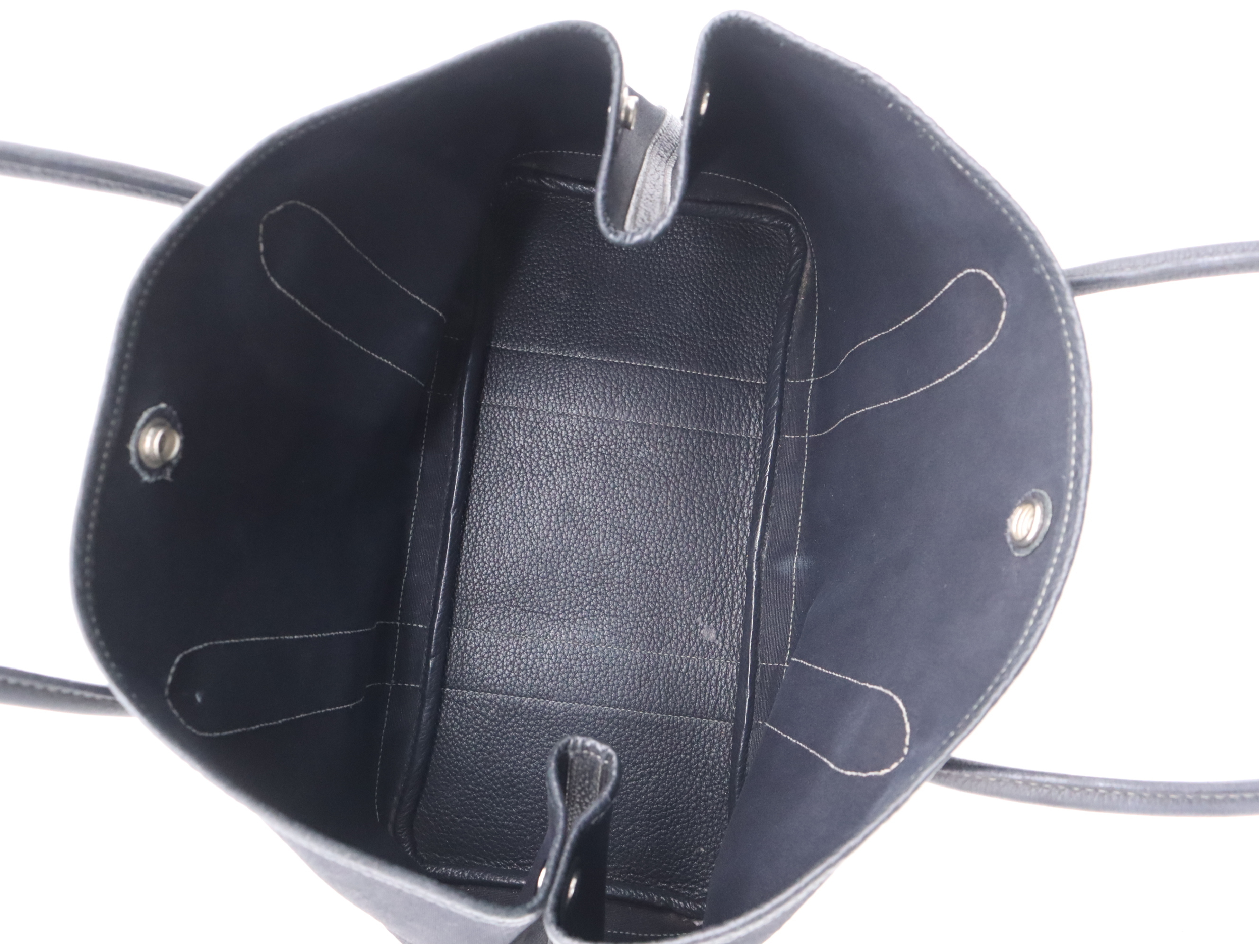 Toile Officier Tote Bag Garden Party PM Black Silver Hardware K Stamp 2007 Tote Bag — view 11