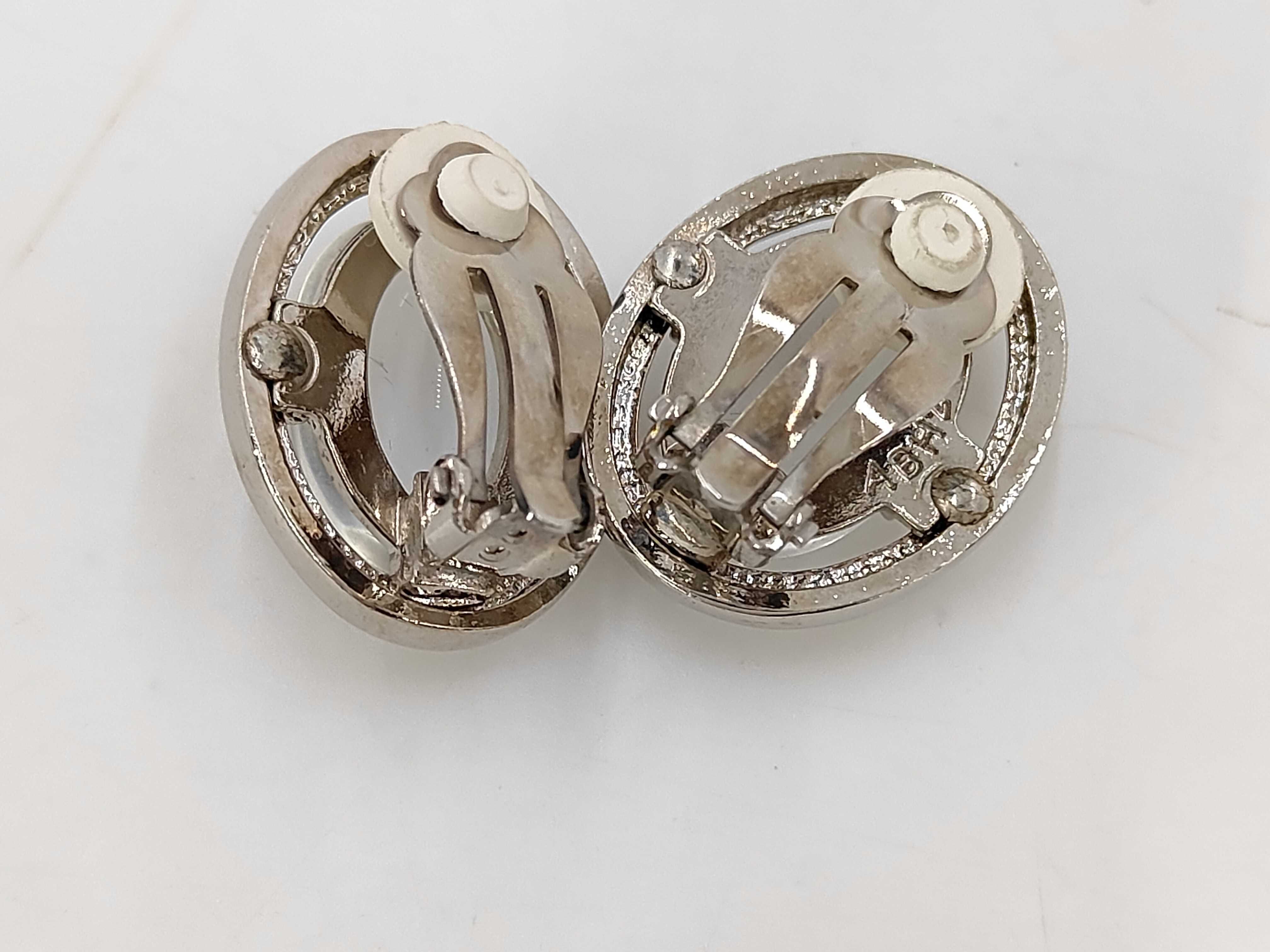 earrings, silver earrings with stones. — view 2
