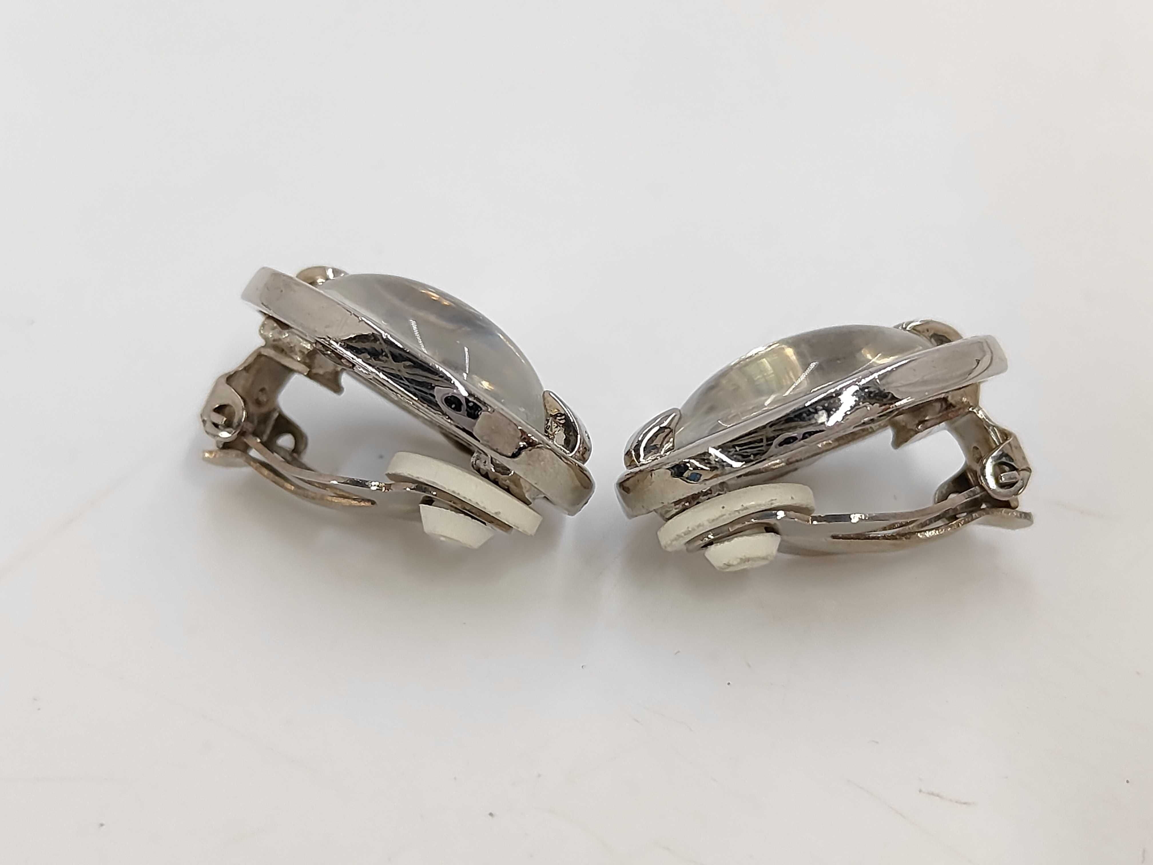 earrings, silver earrings with stones. — view 3