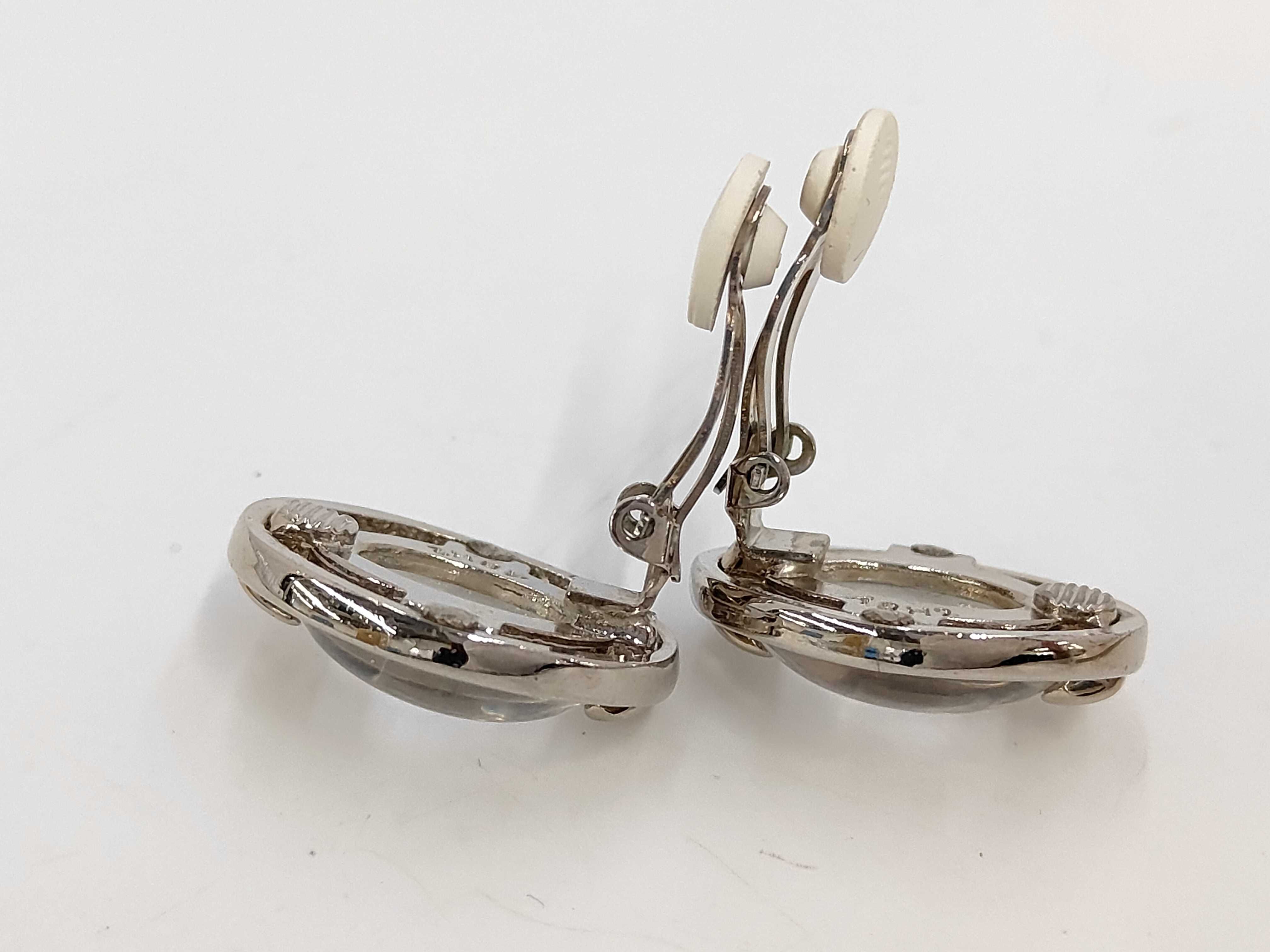 earrings, silver earrings with stones. — view 4