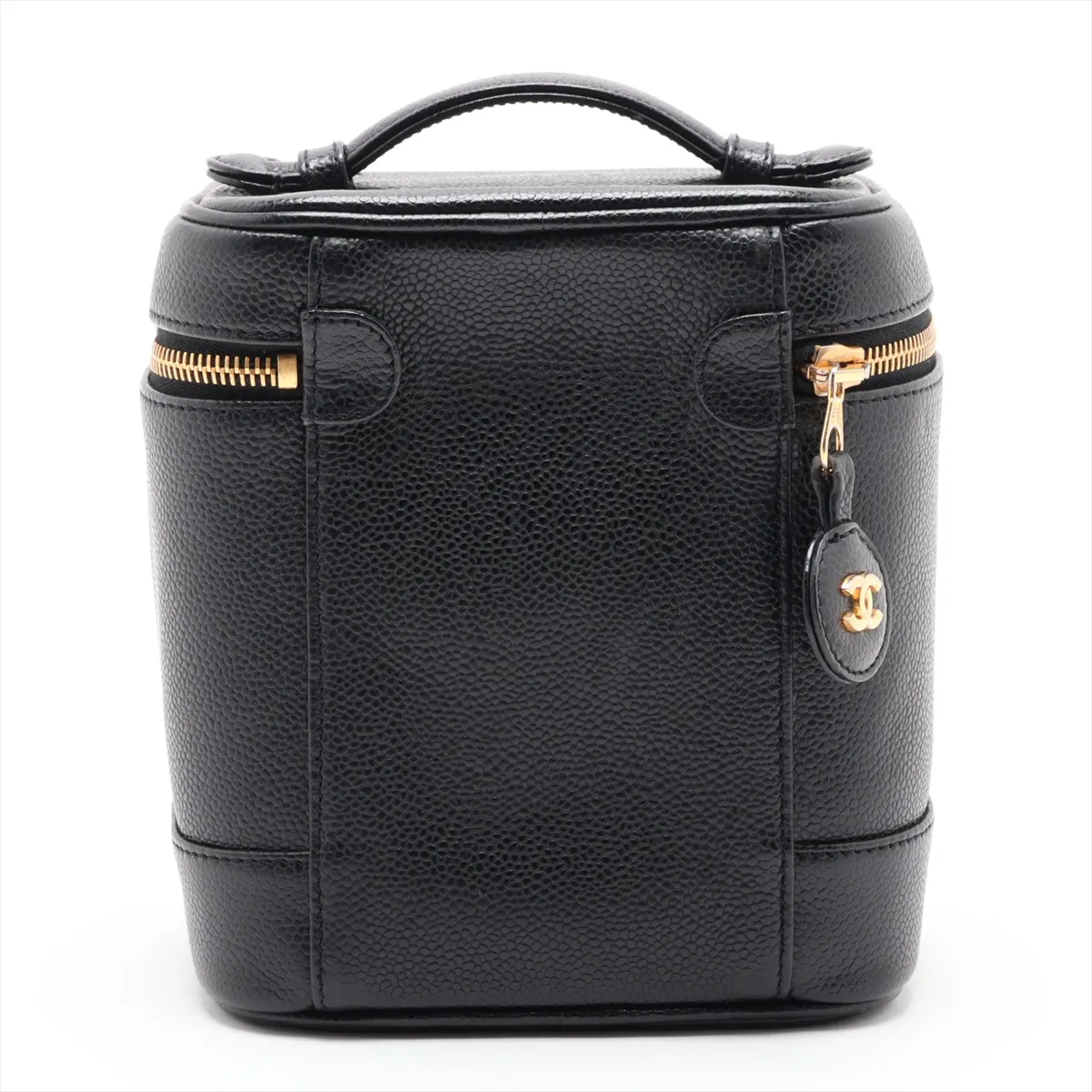 Coco Mark Caviar Skin Vanity Bag, Black with Gold Hardware, 6593039, Series 6 — view 2