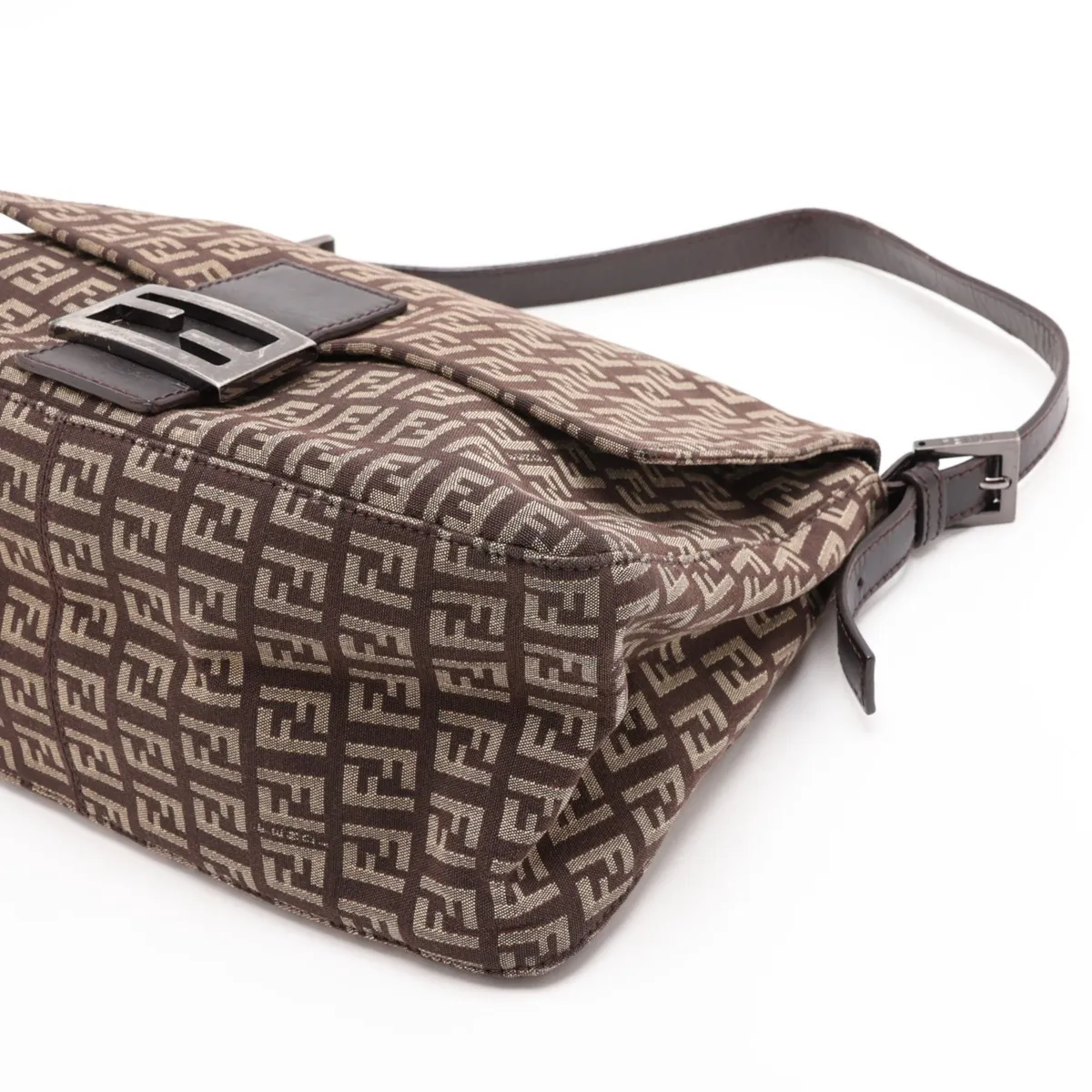 Zucchino Mamma Bucket 8BR001 Canvas x Leather Shoulder Bag Brown — view 3