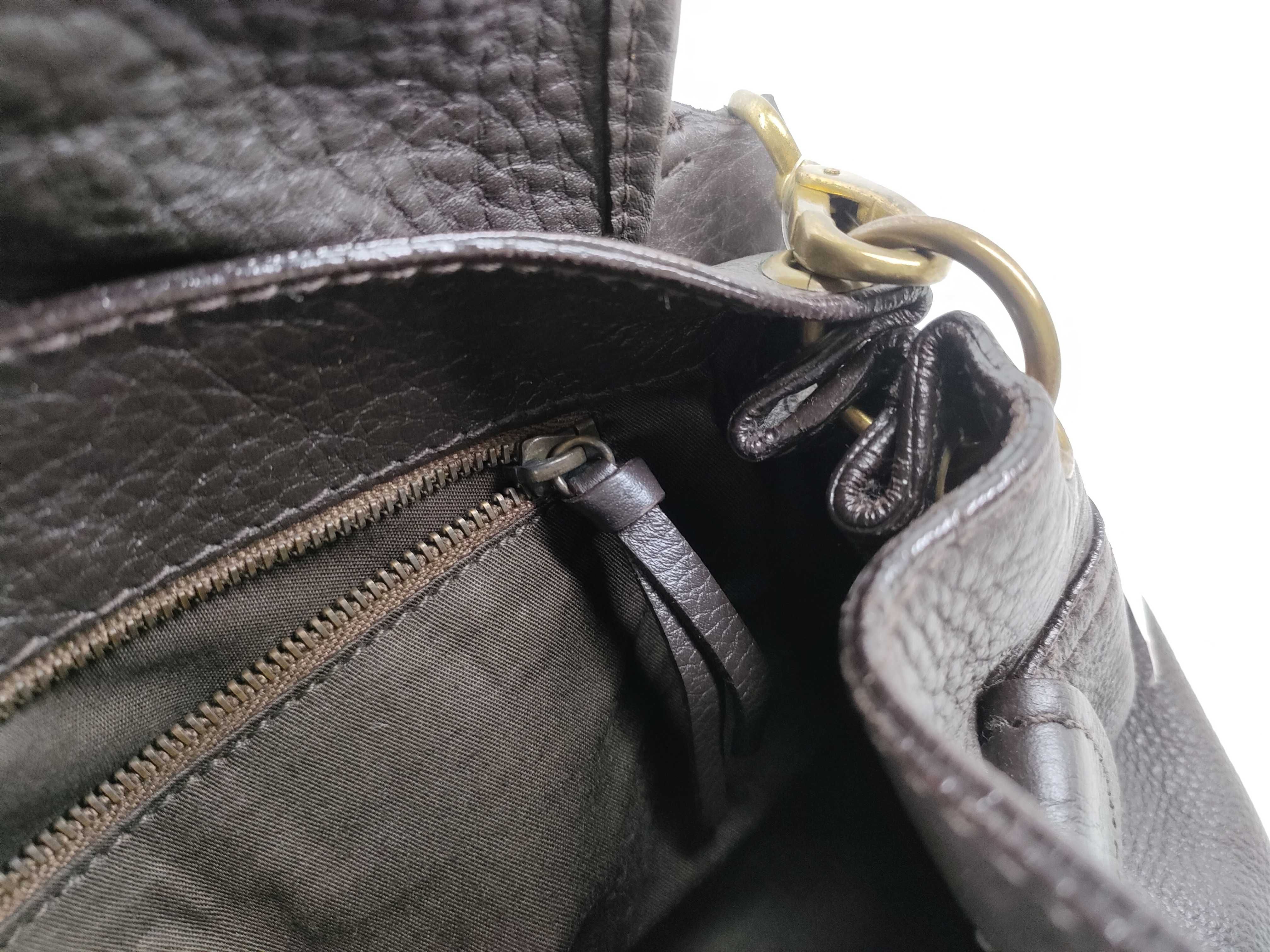Turnlock Leather Shoulder Bag — view 12