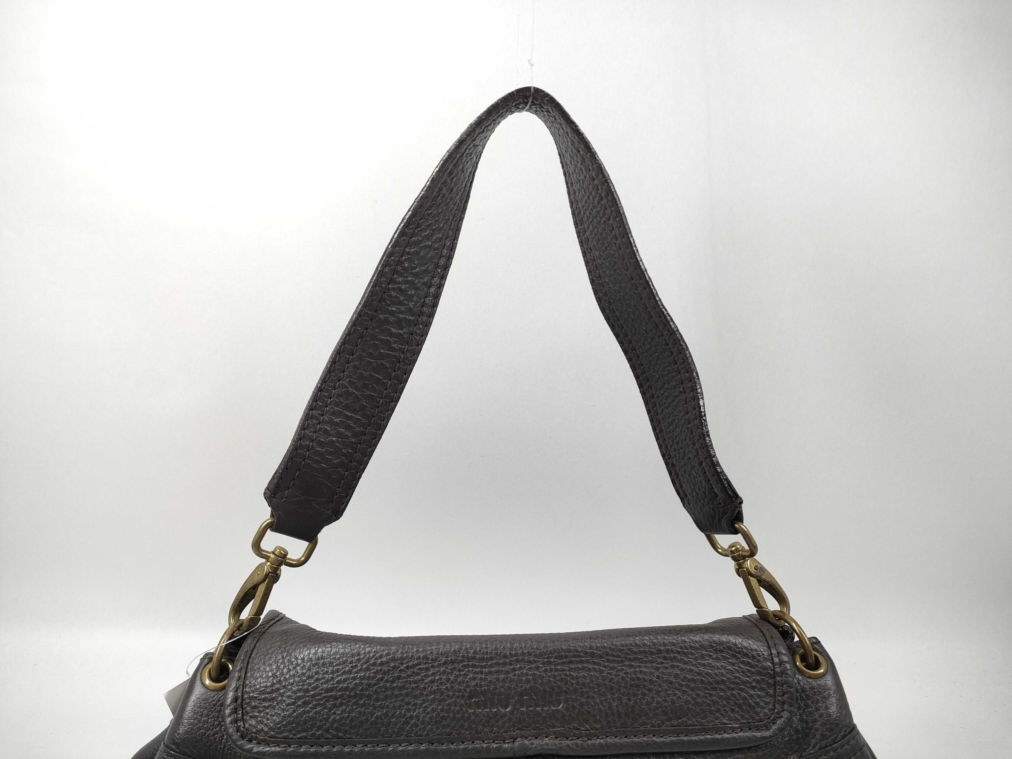 Turnlock Leather Shoulder Bag — view 4
