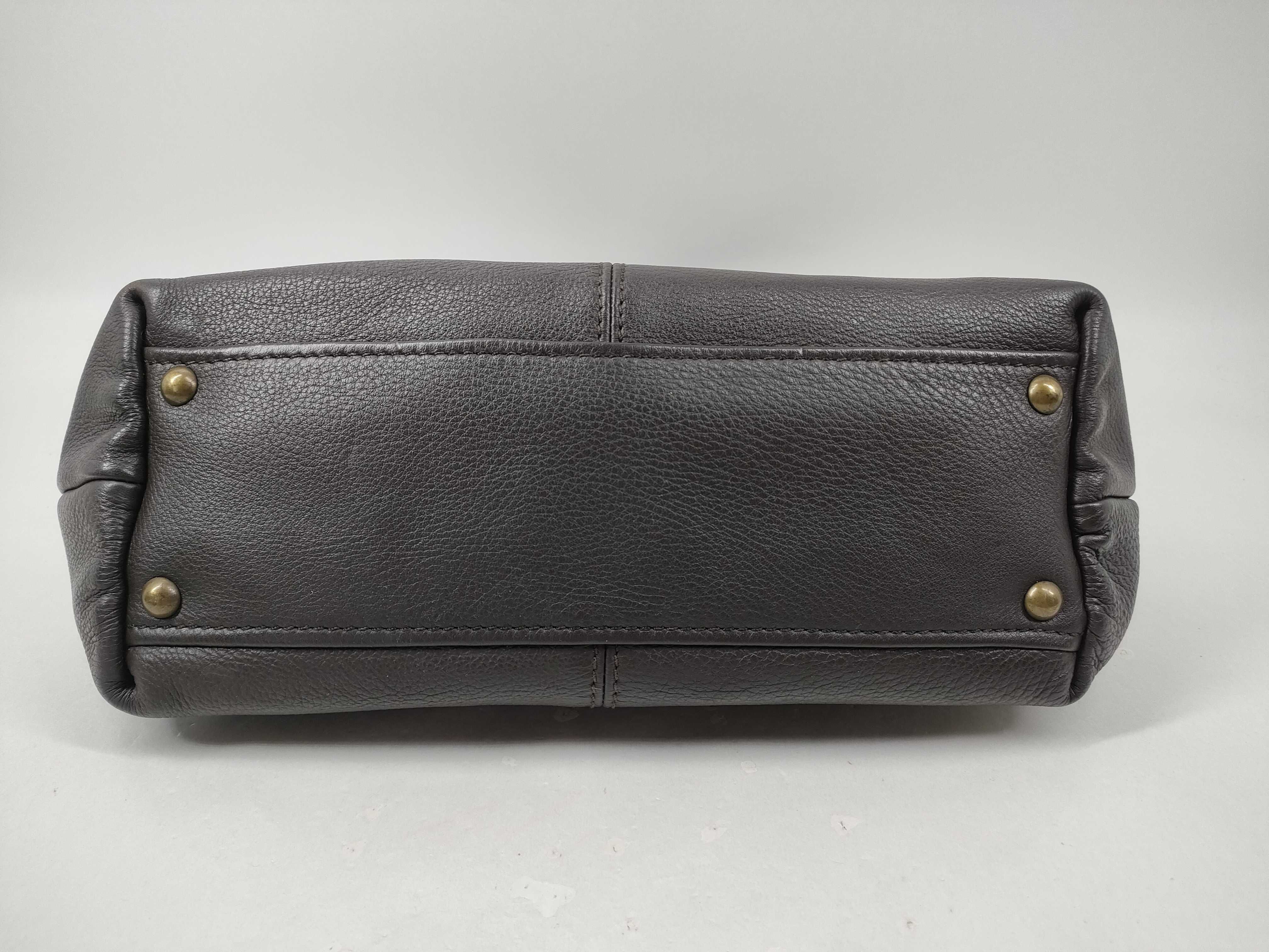 Turnlock Leather Shoulder Bag — view 7