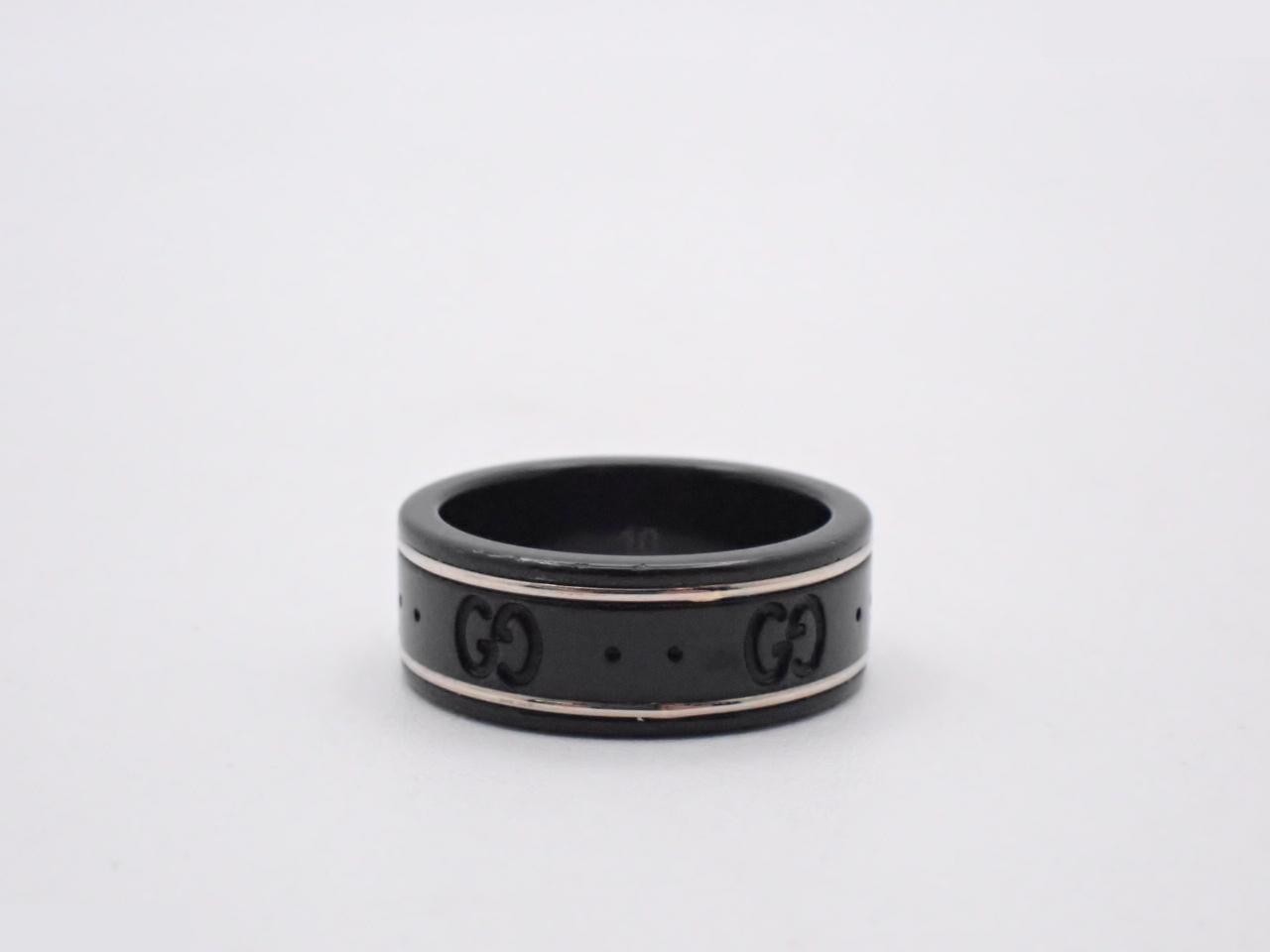 [Icon] Thin Band, Black Corundum, 18k Gold — view 2