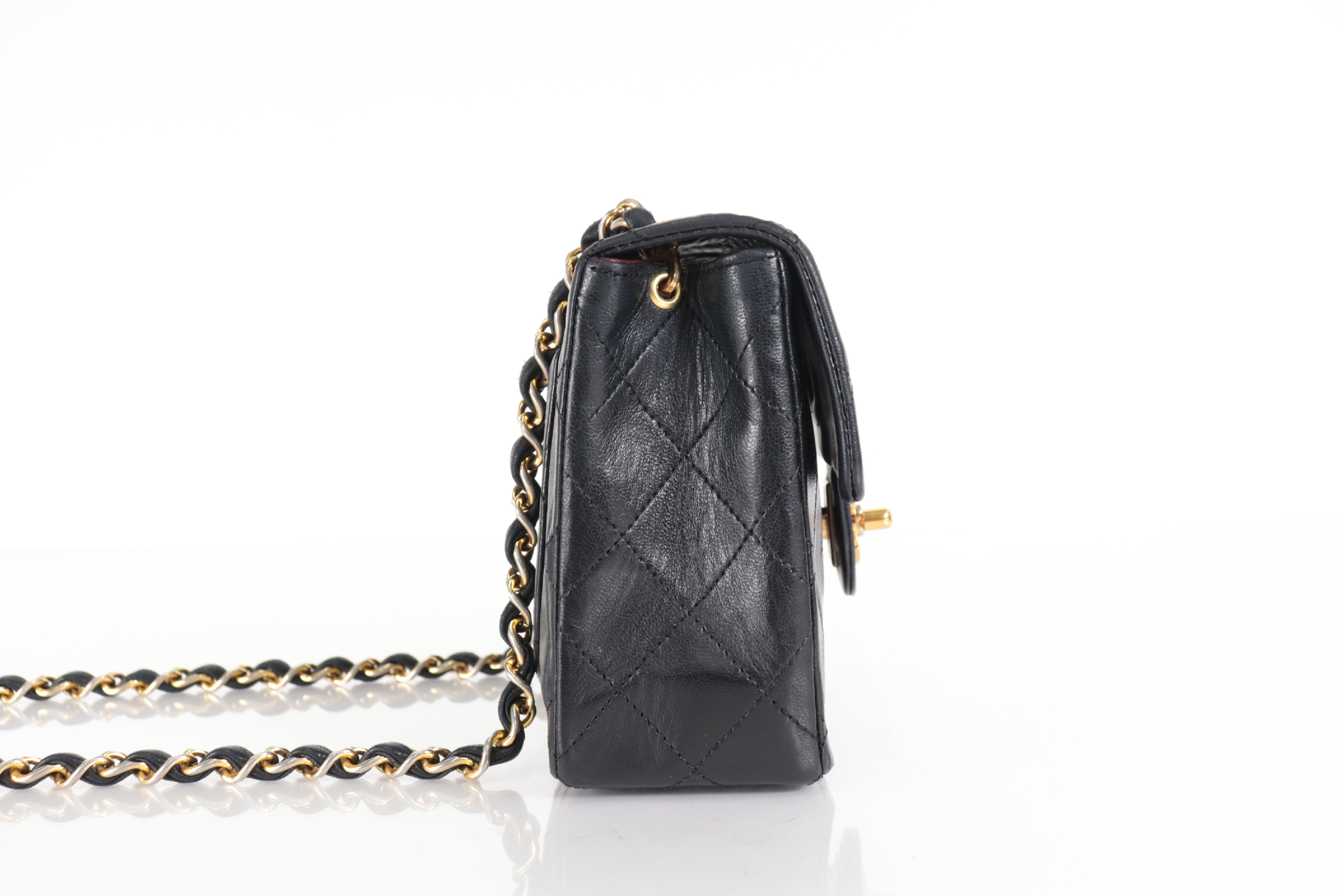 Mini Matelassé Lambskin Chain Shoulder Bag (Serial Number 0) — view 3