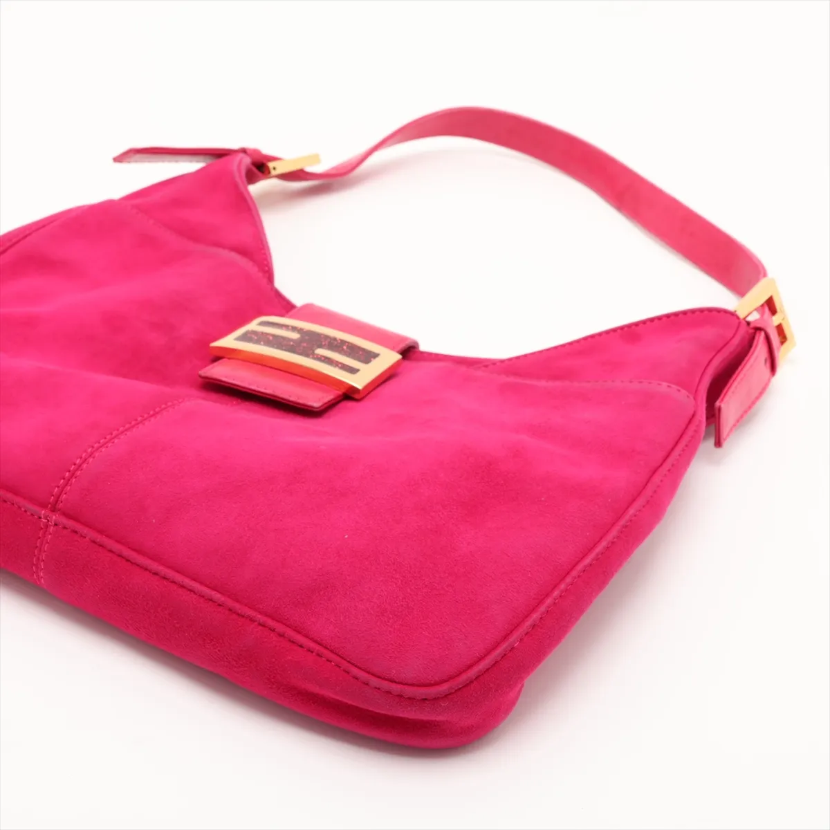 26569 Suede x Leather Shoulder Bag Pink — view 3