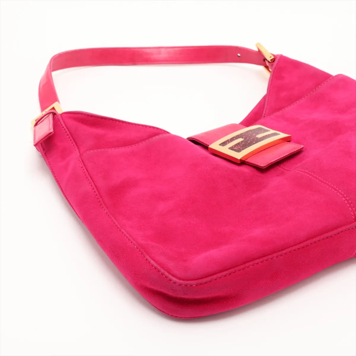 26569 Suede x Leather Shoulder Bag Pink — view 4