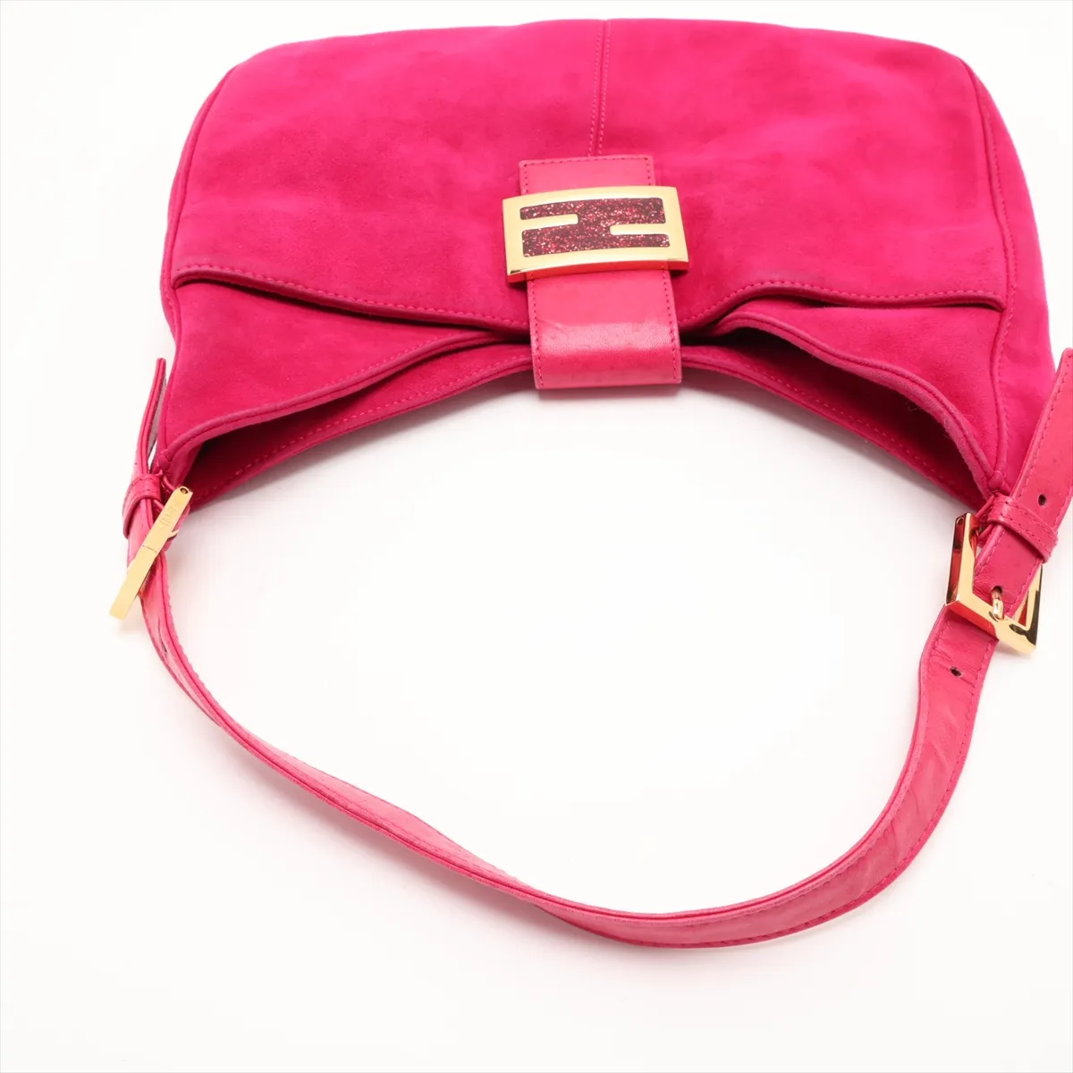26569 Suede x Leather Shoulder Bag Pink — view 5