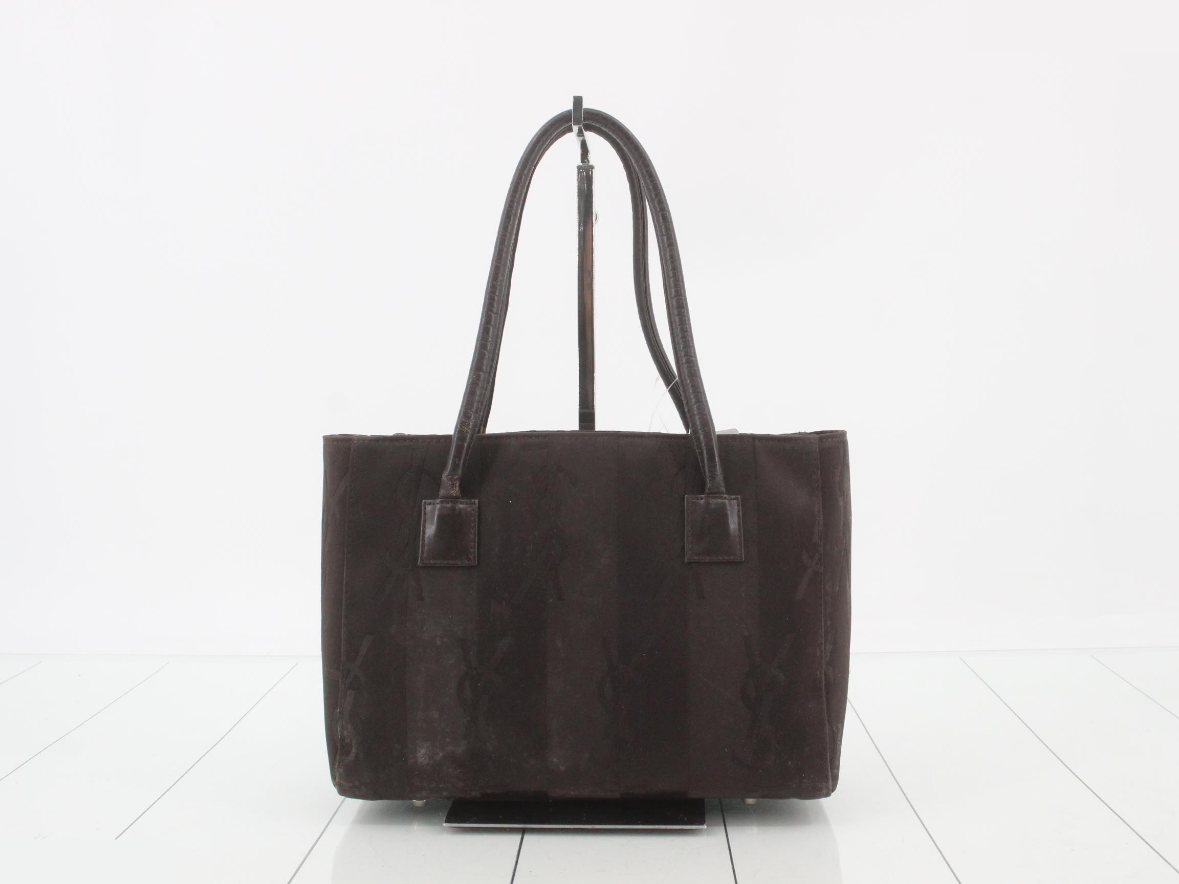 logo handbag, dark brown. — view 2