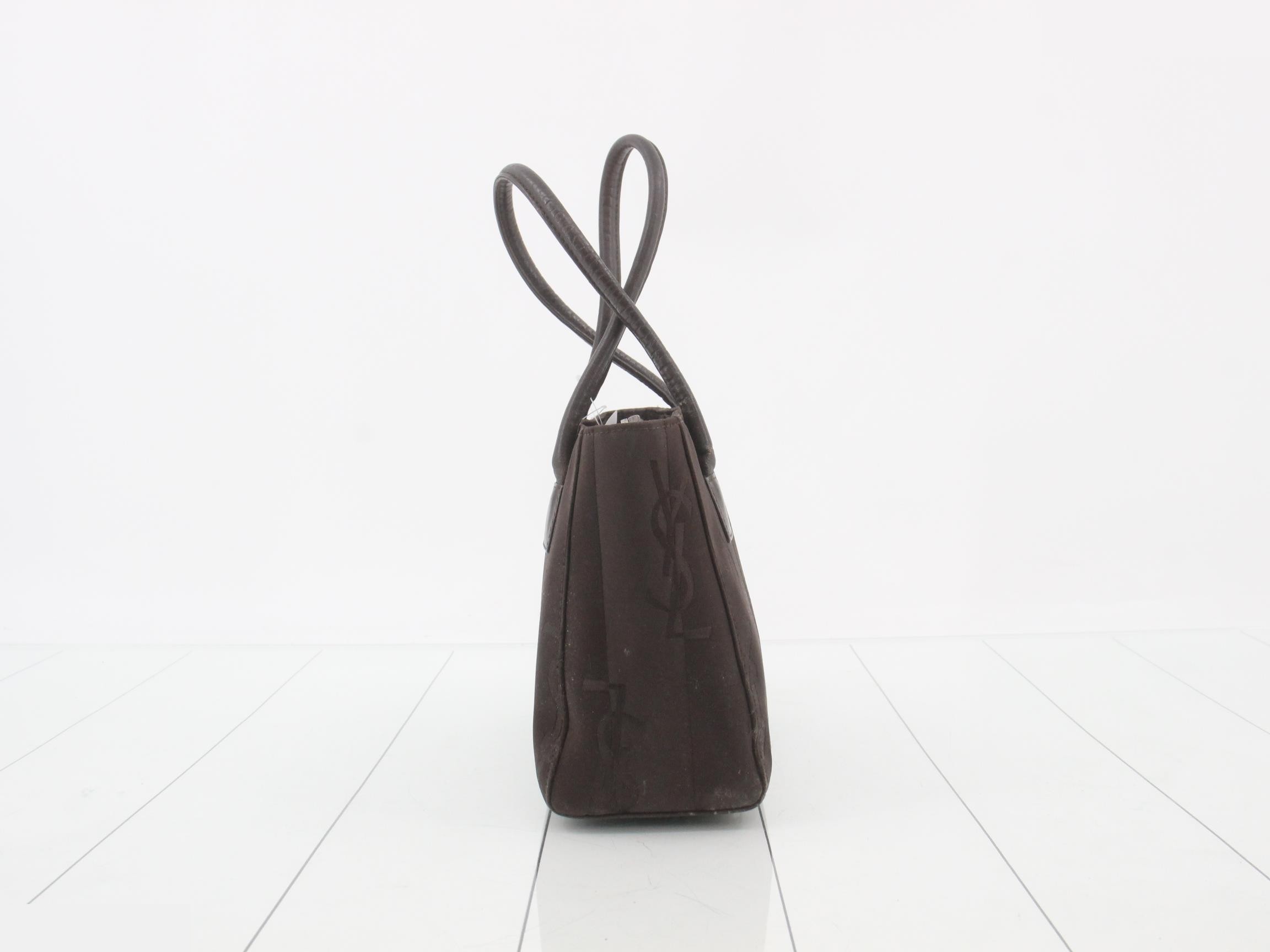 logo handbag, dark brown. — view 3