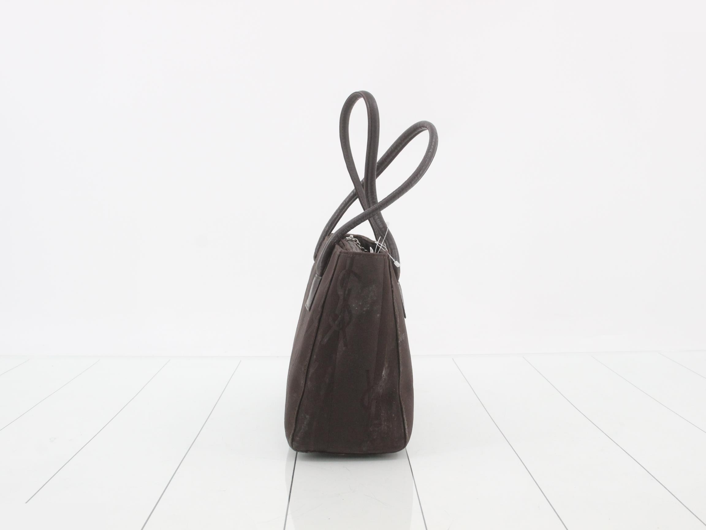 logo handbag, dark brown. — view 4