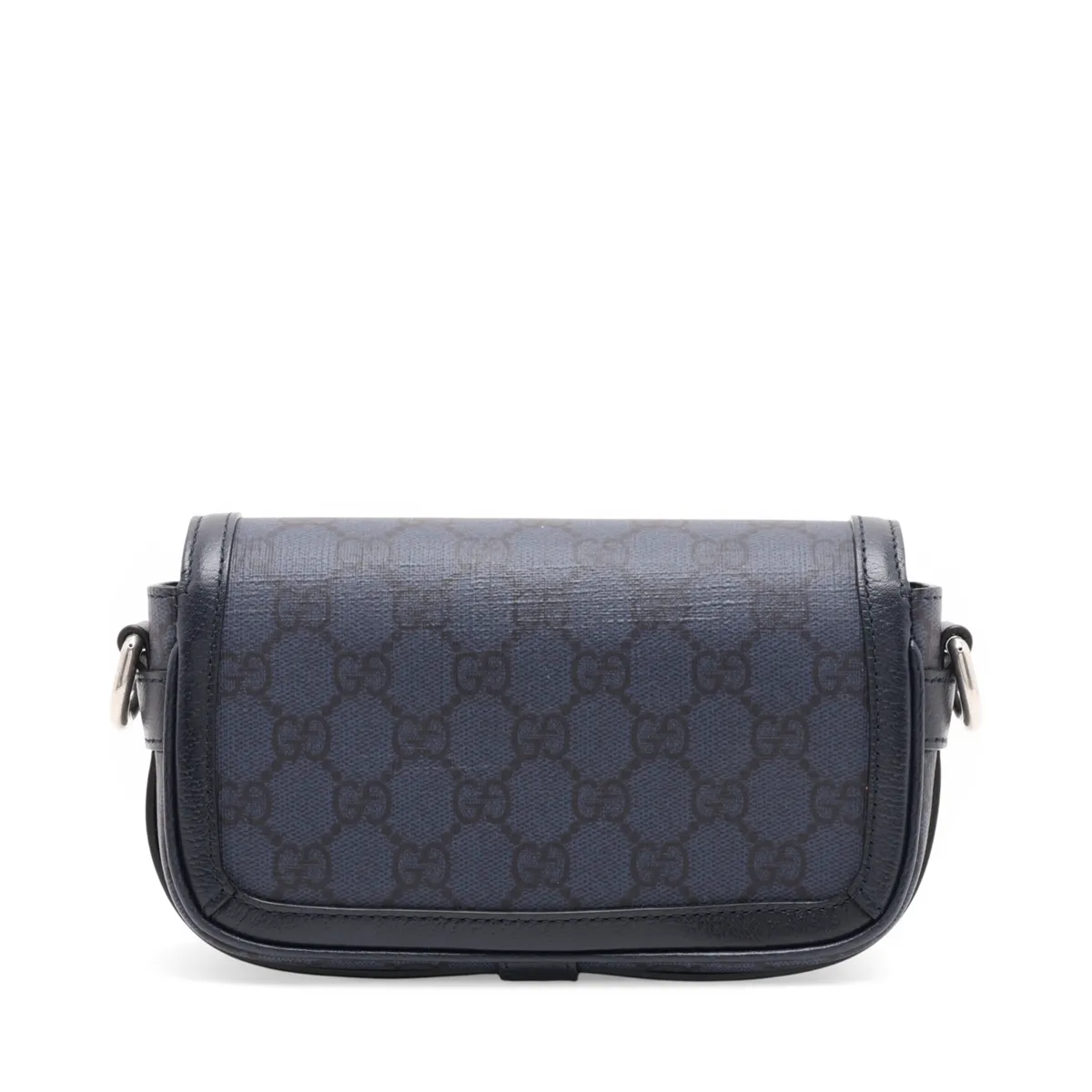 GG Supreme PVC x Leather Shoulder Bag, Navy, 795466 — view 2