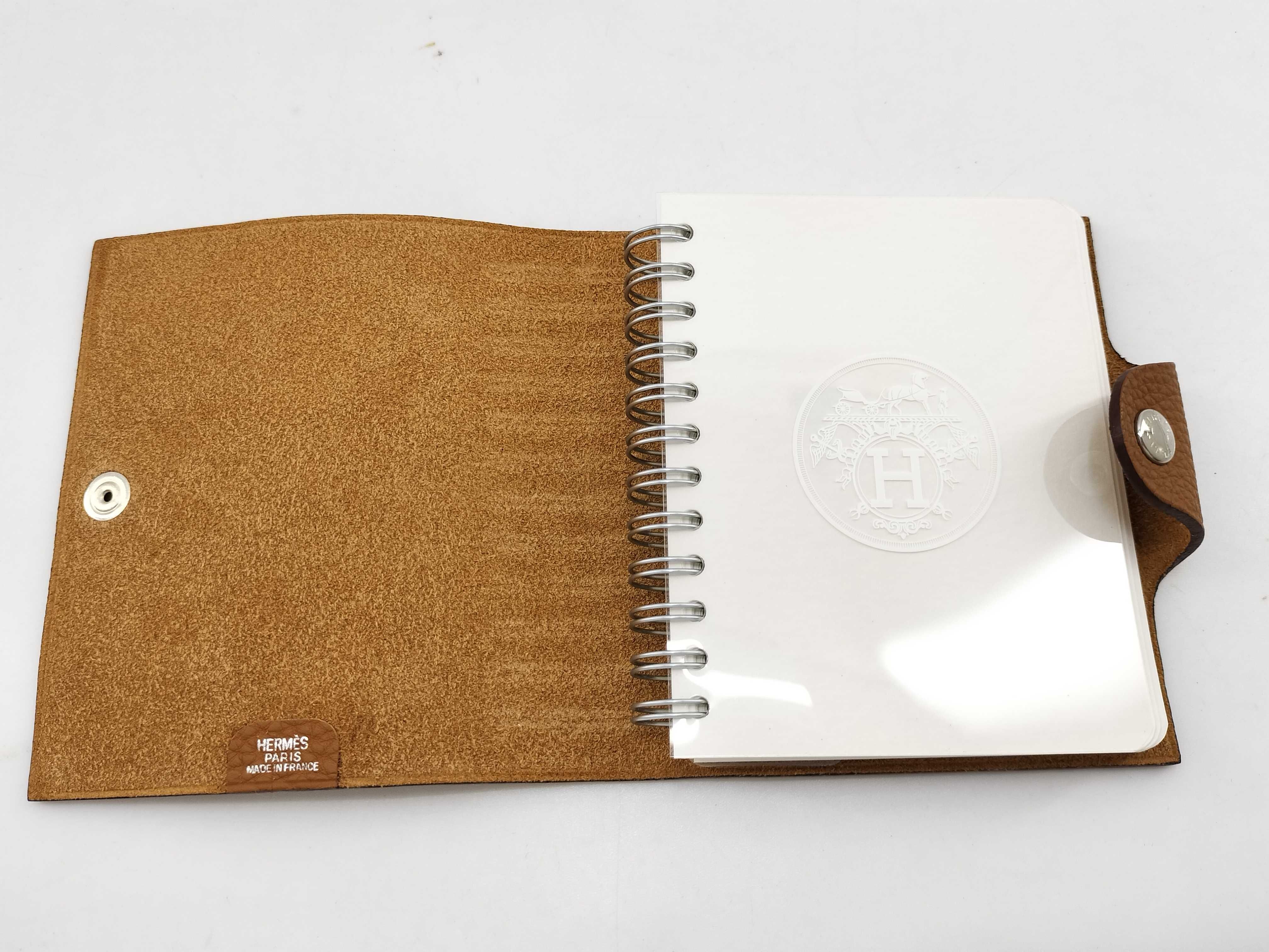 Ulysses Mini Gold x Silver Hardware Notebook Cover Hermes Notebook Cover — view 9