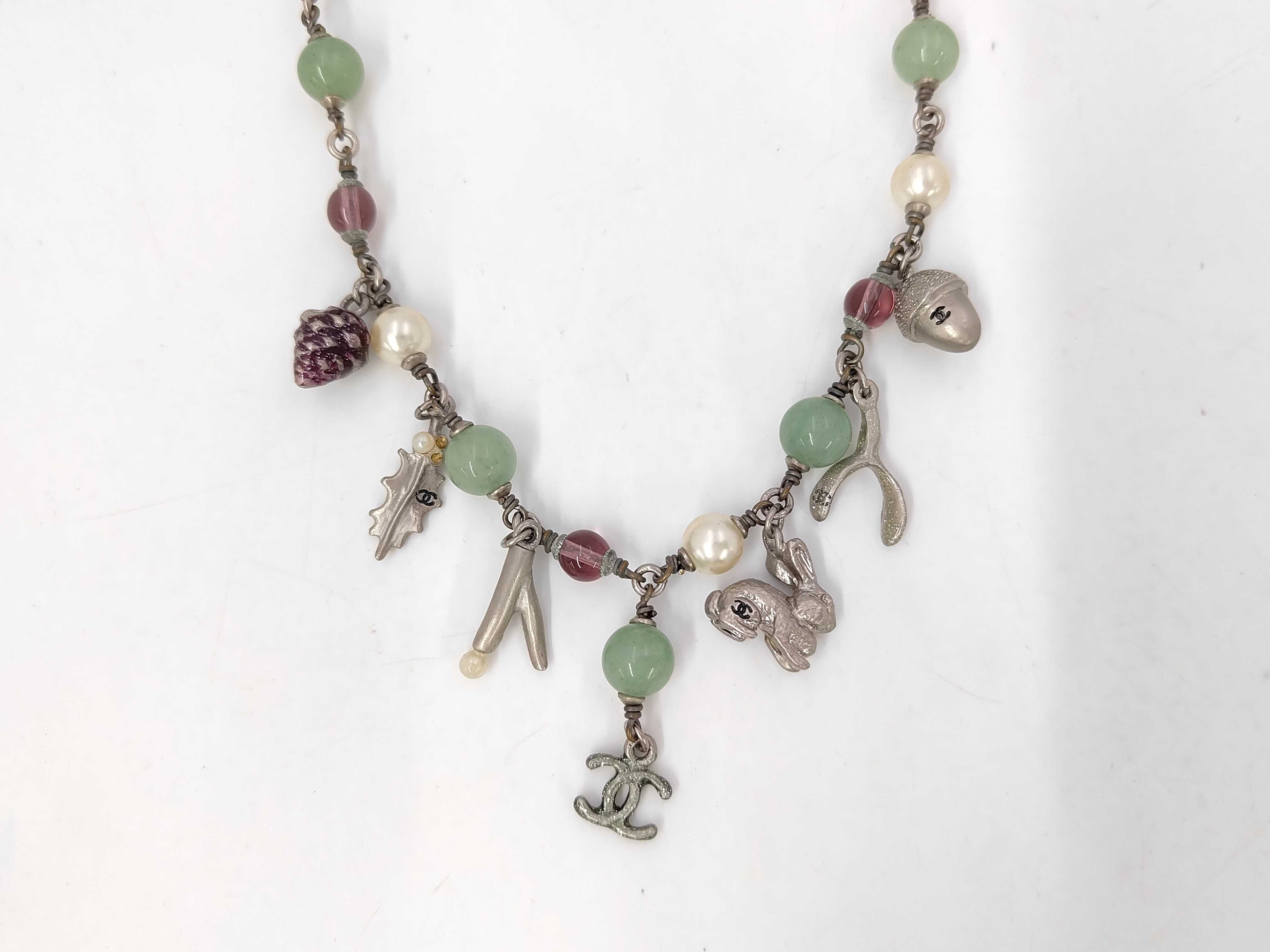 necklace, rabbit design, silver necklace — view 2