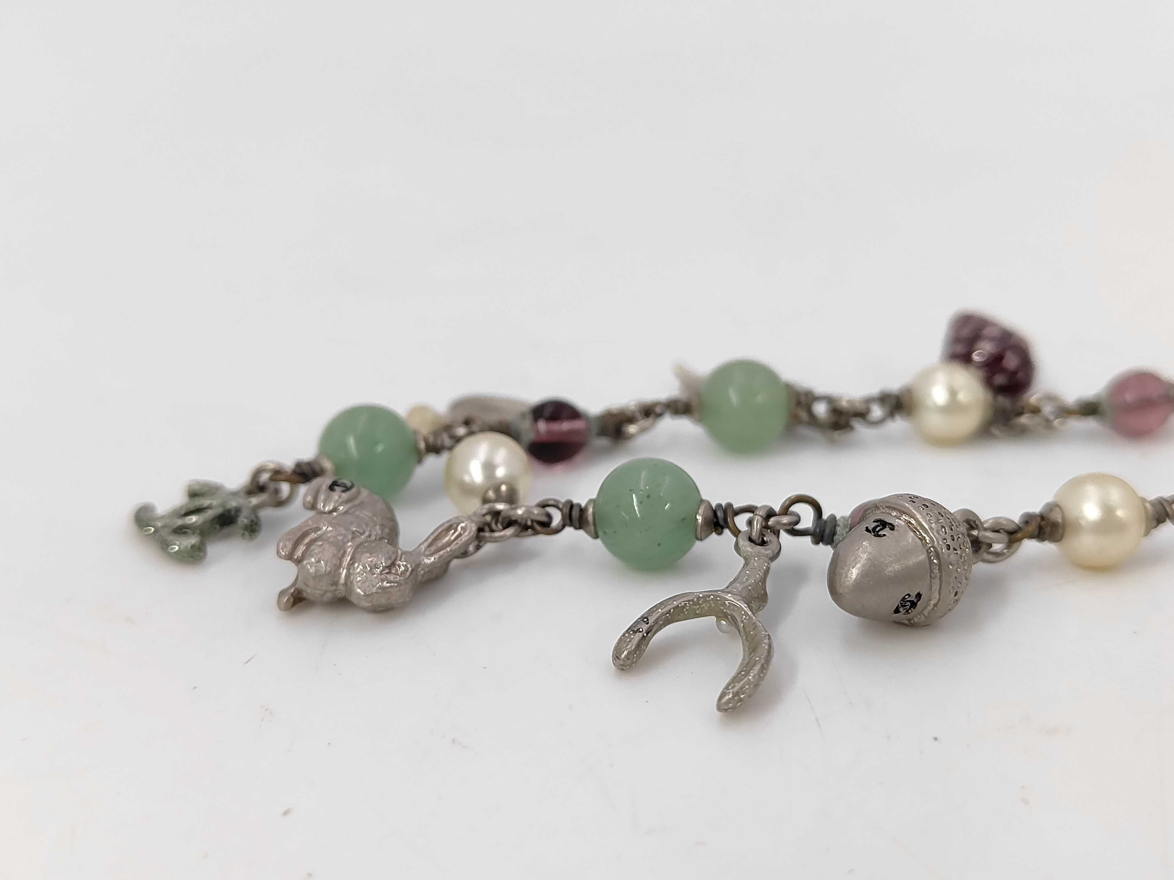 necklace, rabbit design, silver necklace — view 3