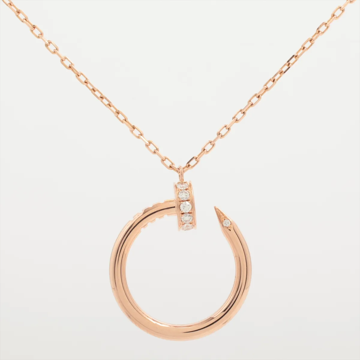 Juste un Clou Diamond Necklace, 750 (PG), 5.6g, HYY711, exposed lobster clasp. — view 2