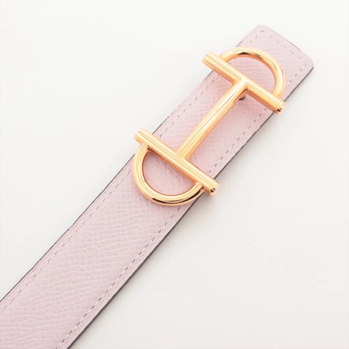 Gamma B: 2023 Belt 85 Veau Epsom Mauve Pale x Gold — view 2