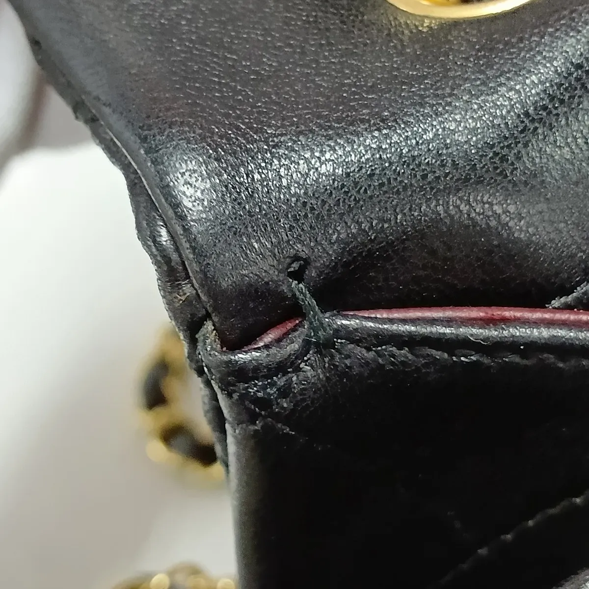Large Matelassé 34 Maxi Lambskin Single Flap Double Chain Bag, Black with Gold Hardware, 13806100, Serial Number 13-series, A58601 — view 15