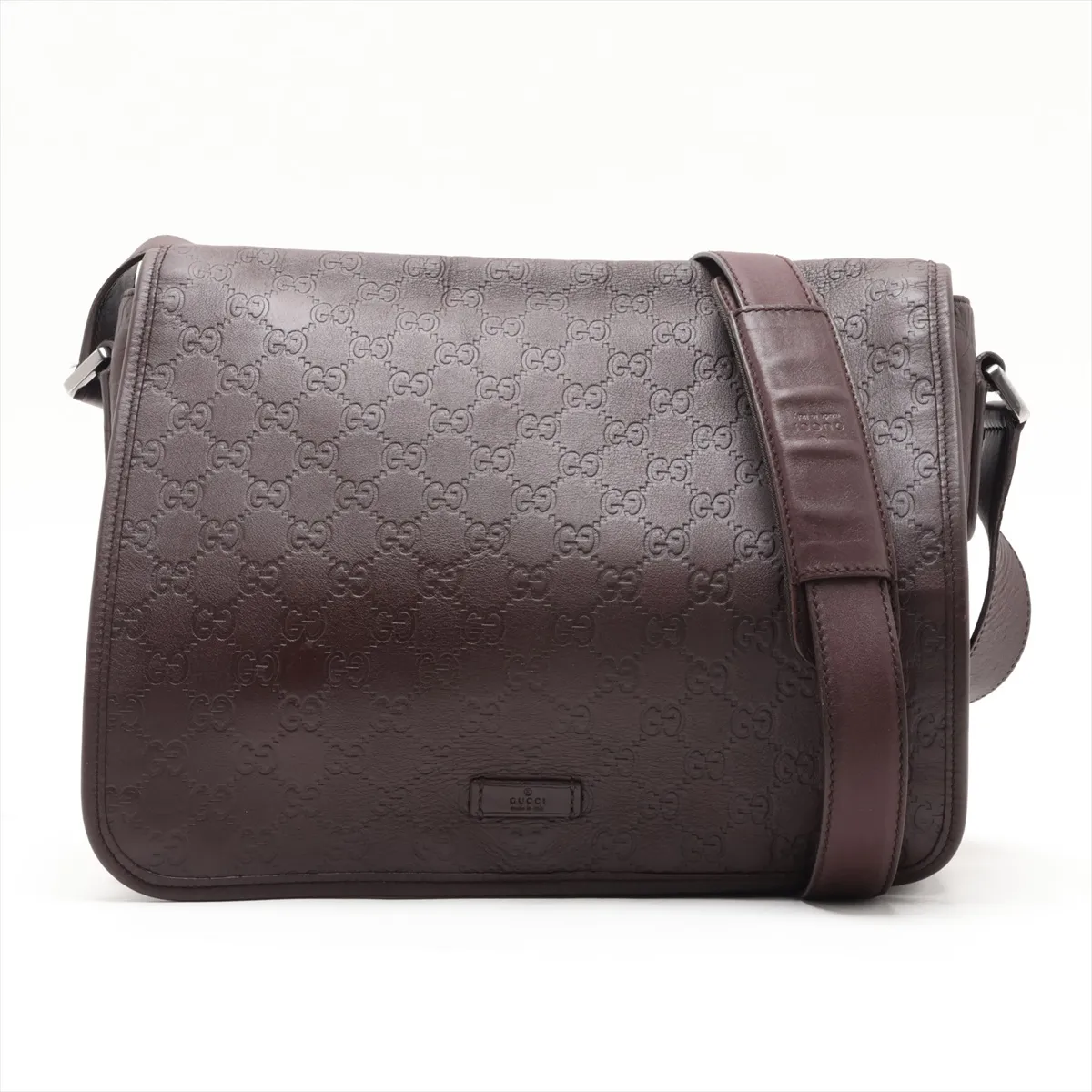 Guccissima 145844 Leather Shoulder Bag Brown