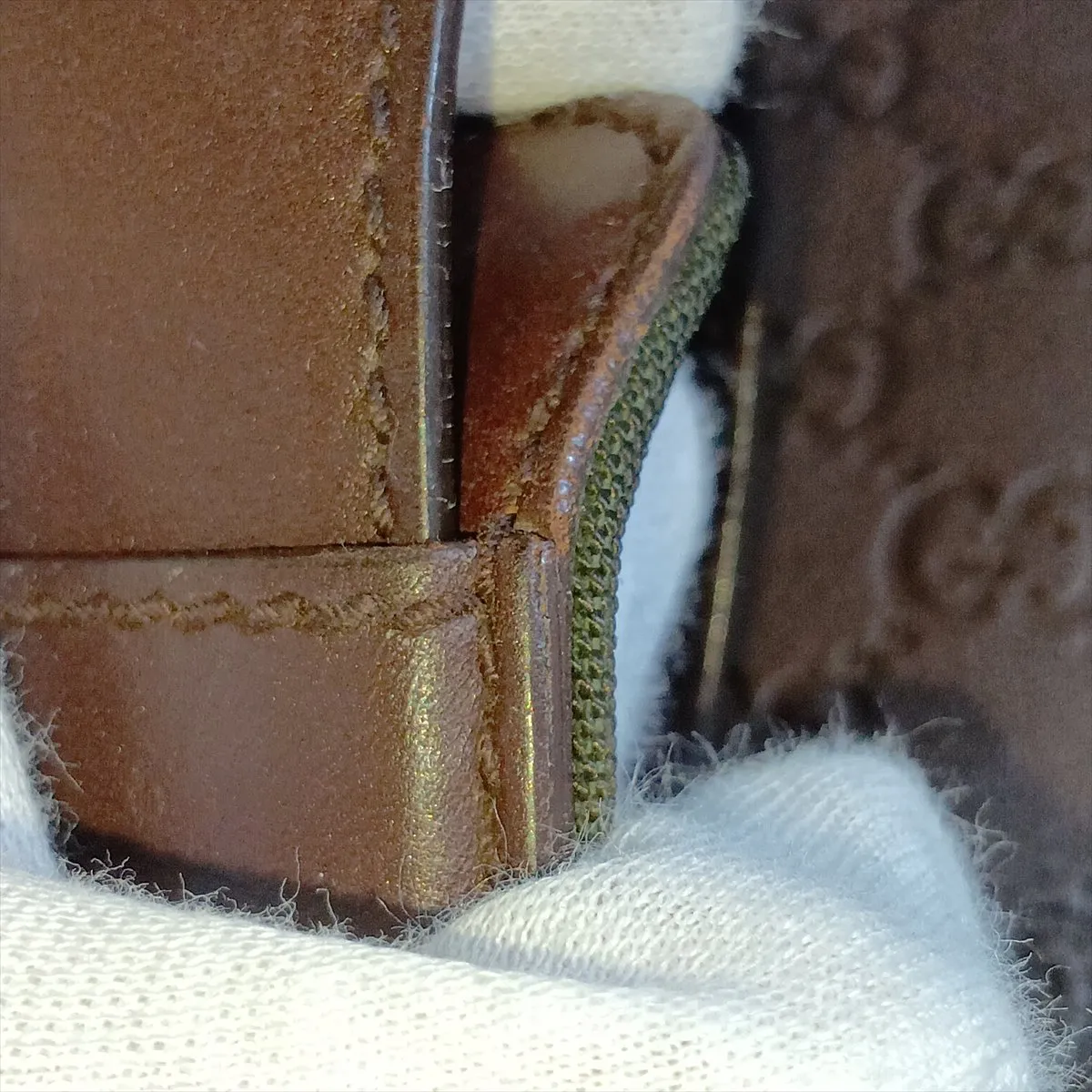 Guccissima 145844 Leather Shoulder Bag Brown — view 12