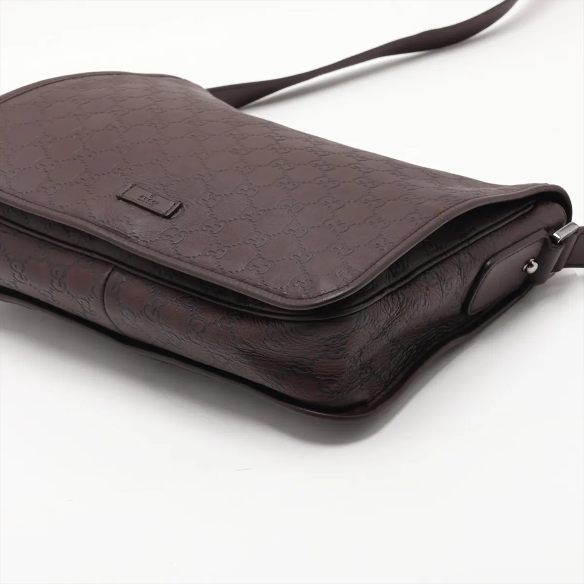 Guccissima 145844 Leather Shoulder Bag Brown — view 3