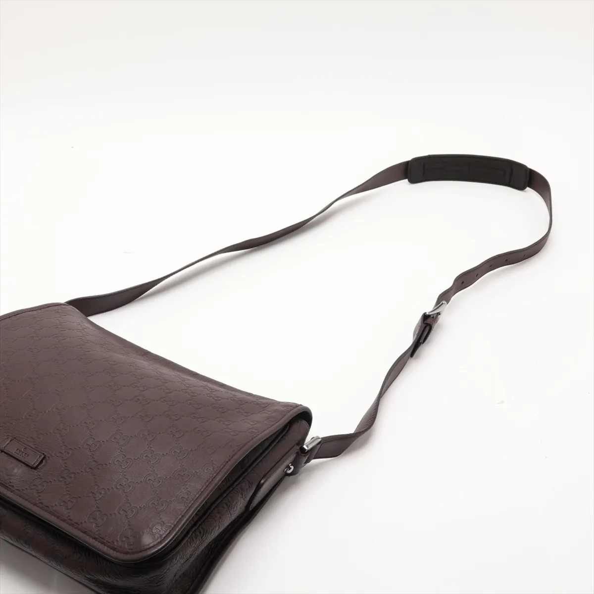 Guccissima 145844 Leather Shoulder Bag Brown — view 5