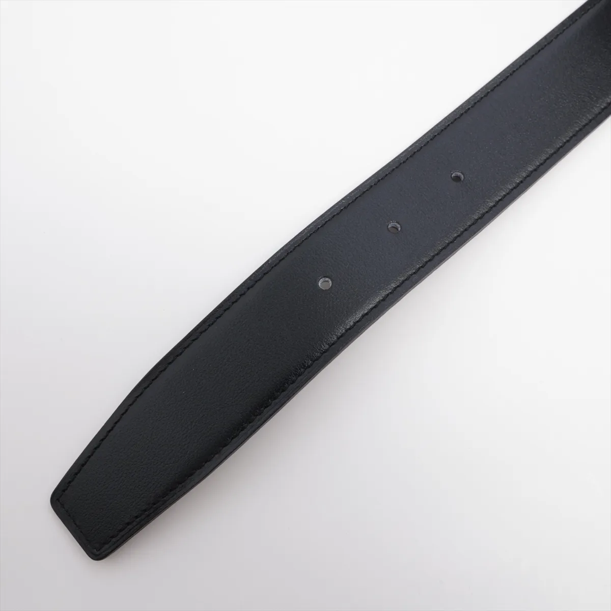 H-belt W:2024 Belt 85 GP x Leather Black x Gray Scratches — view 3