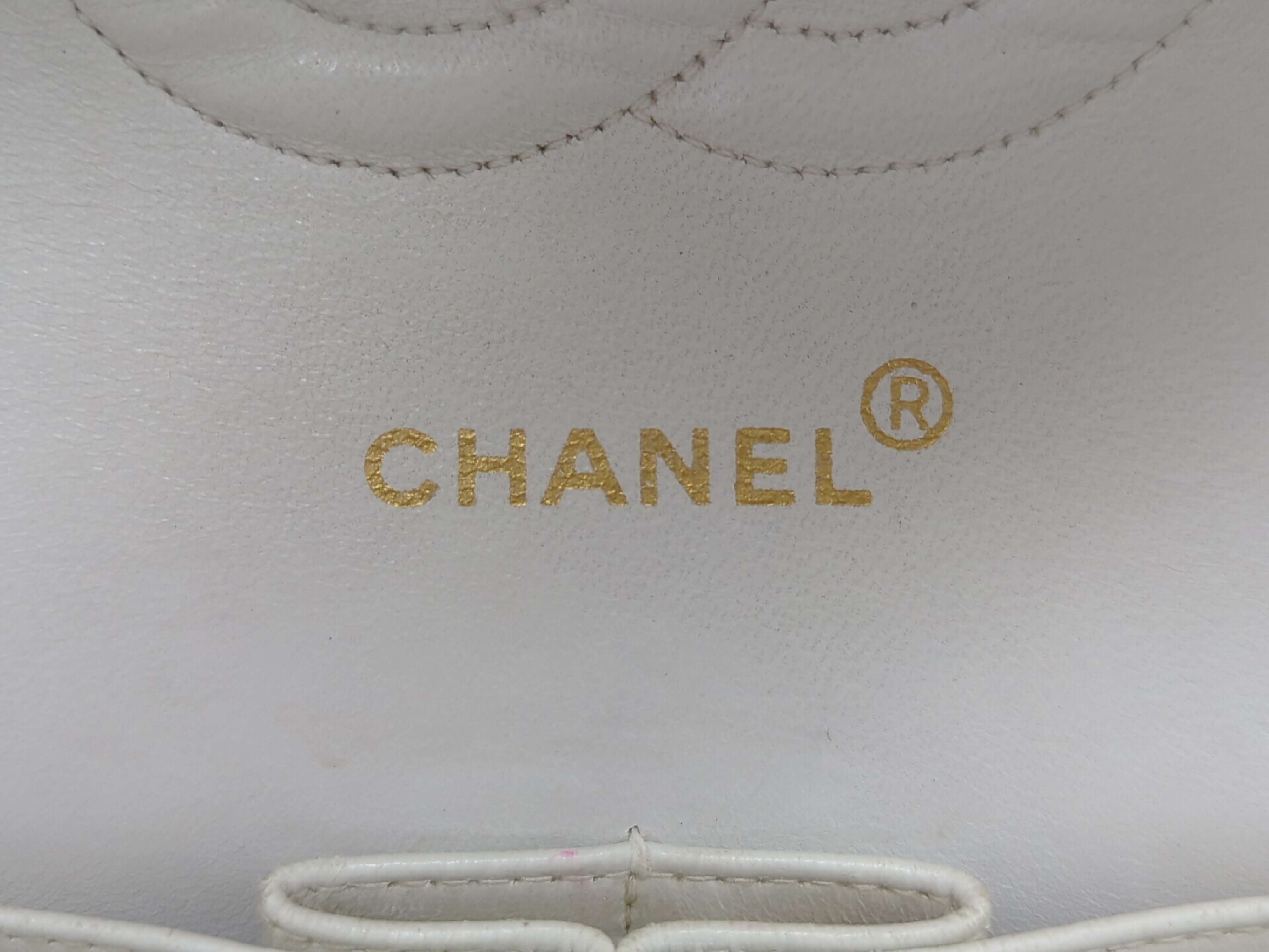 Lambskin Double Flap 25 White Shoulder Bag — view 12