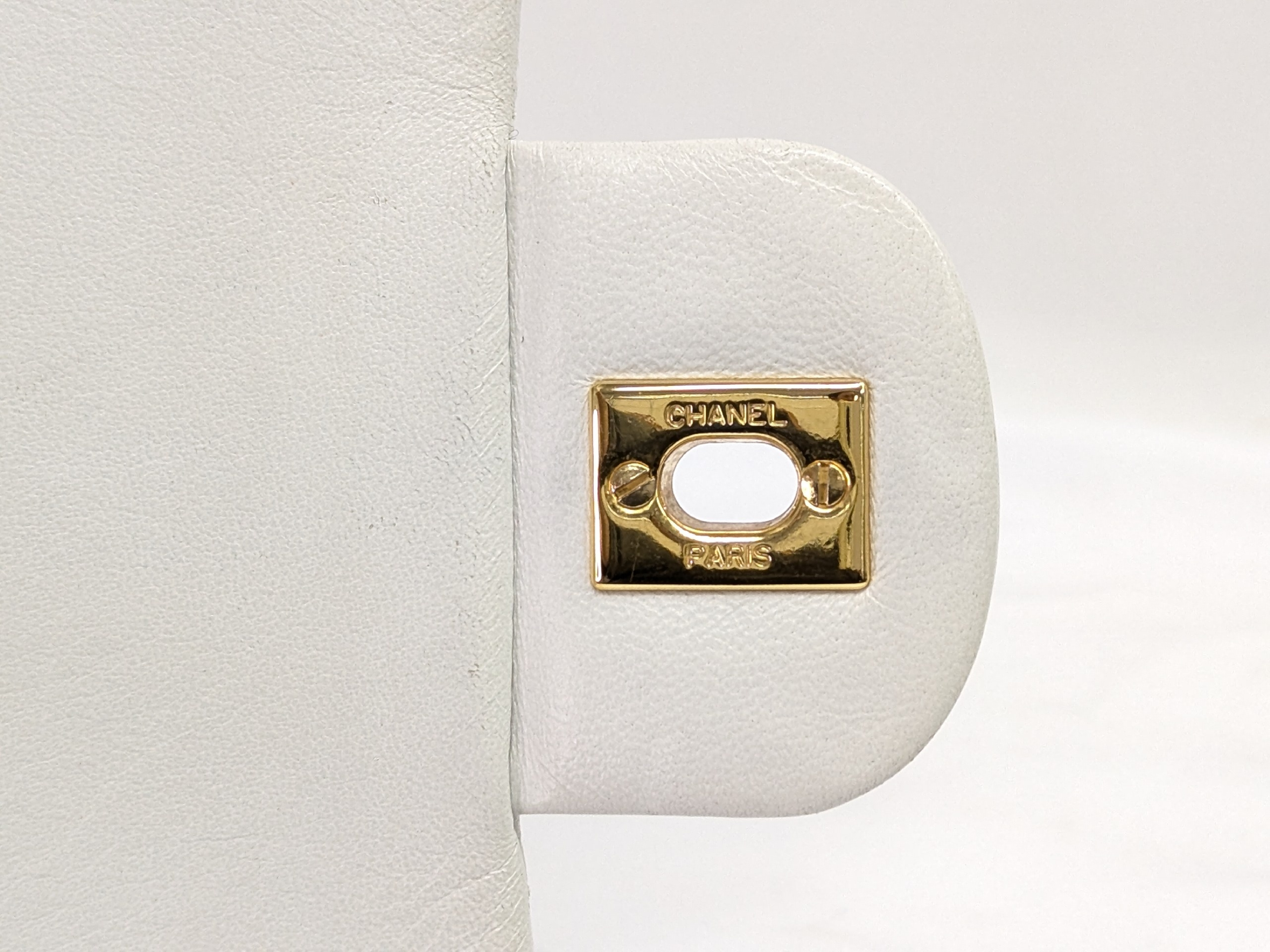 Lambskin Double Flap 25 White Shoulder Bag — view 13