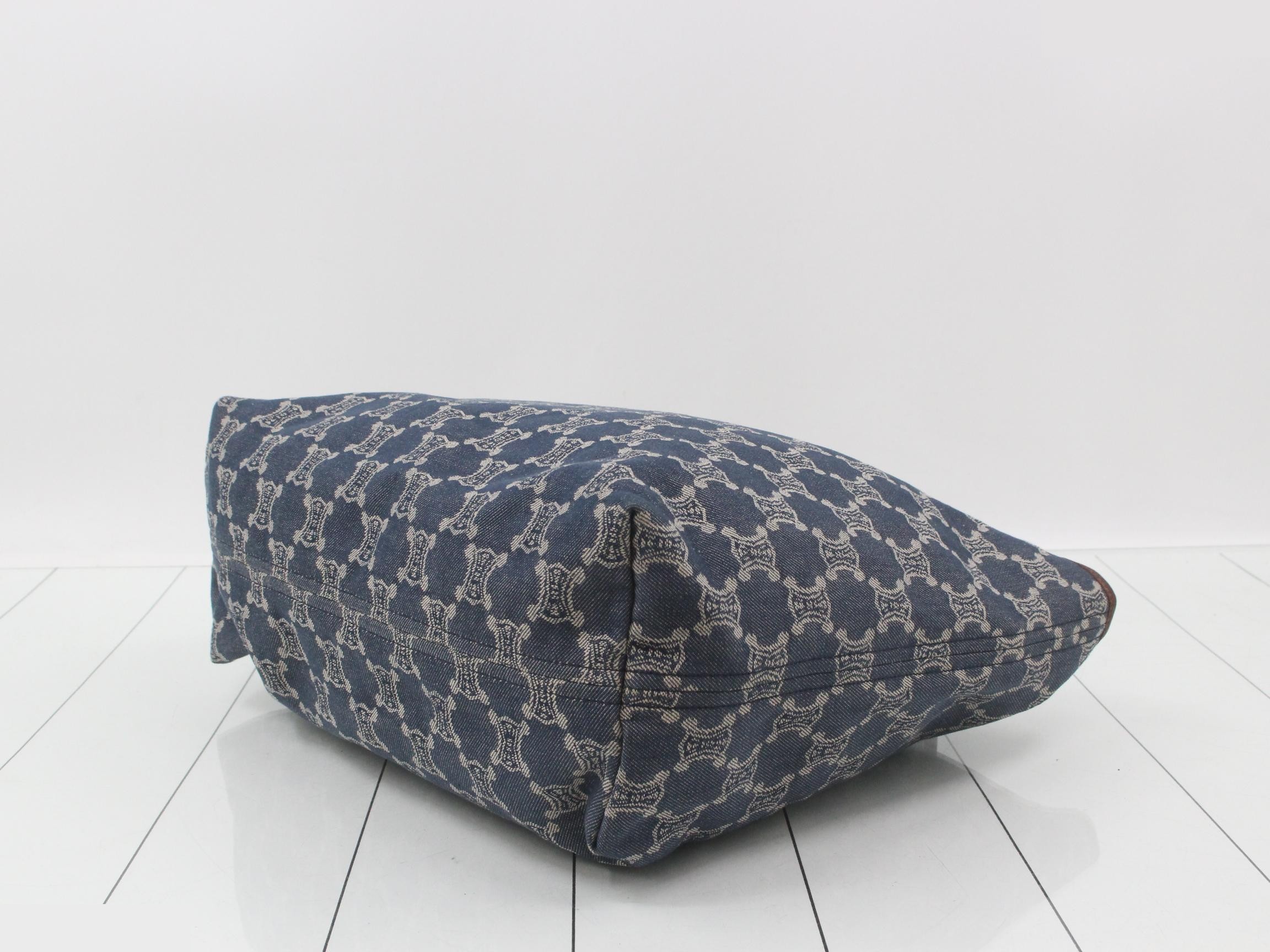 Paris Macadam Denim Tote Bag — view 6