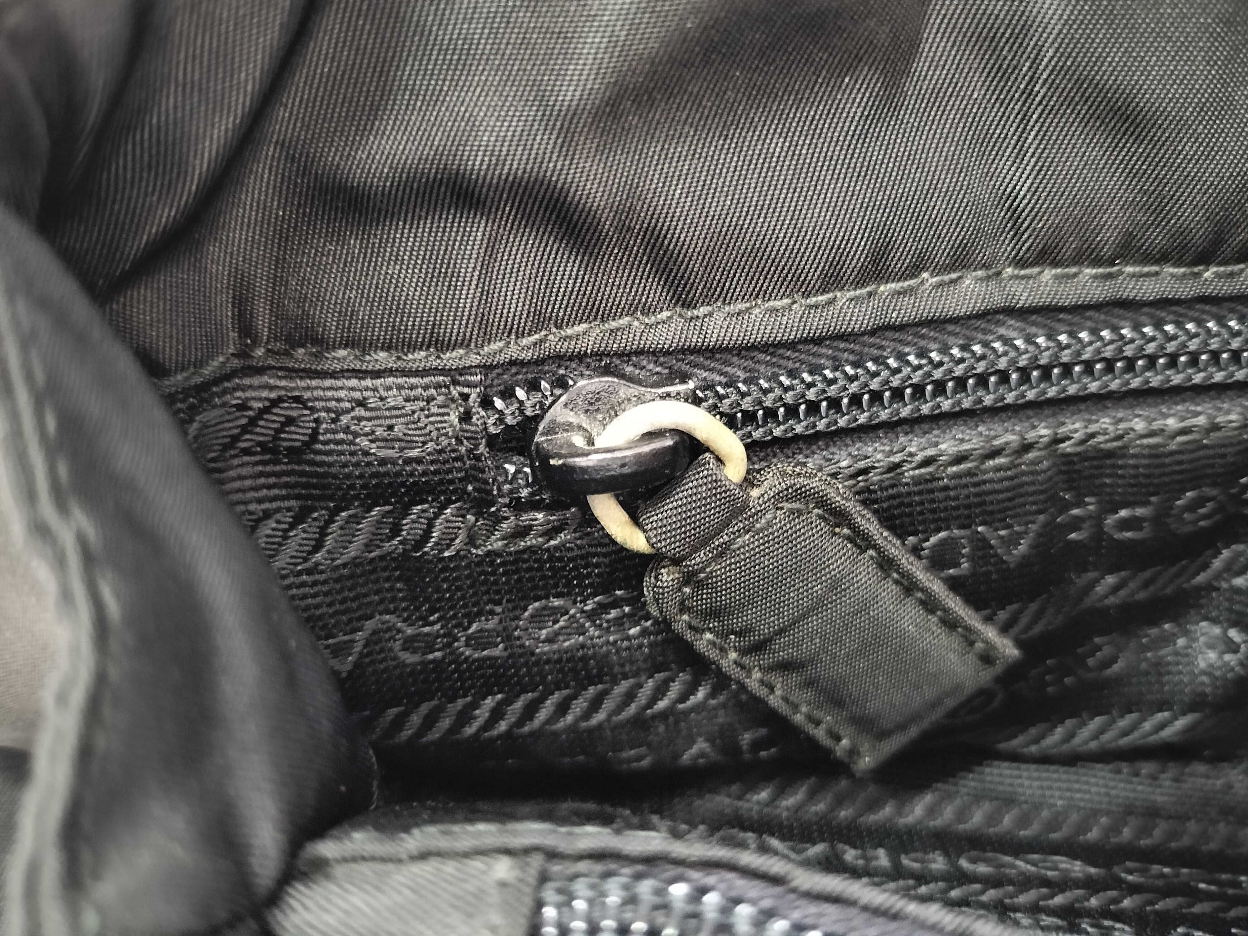 nylon handbag, Prada nylon handbag with triangular logo. — view 12