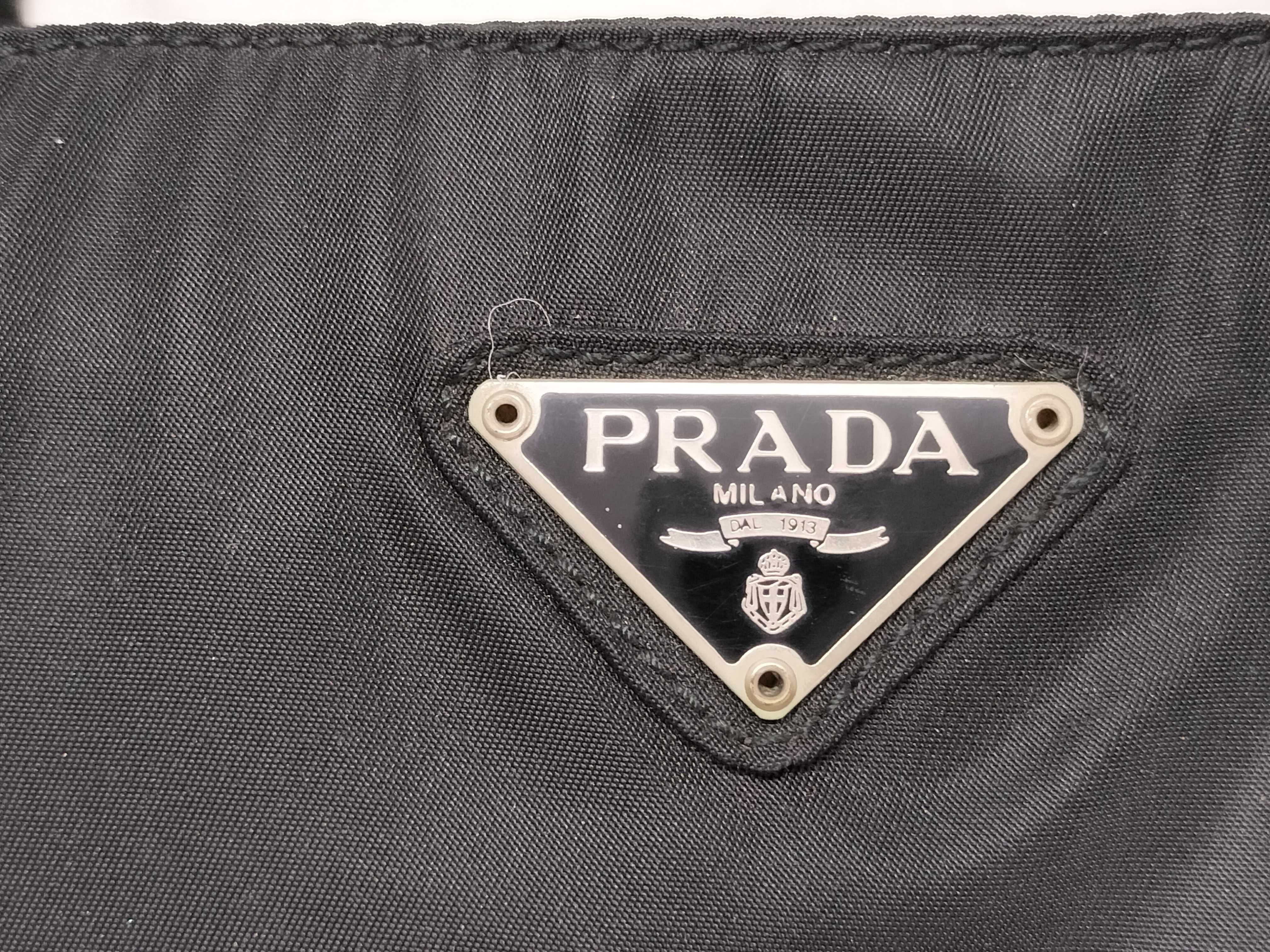 nylon handbag, Prada nylon handbag with triangular logo. — view 15