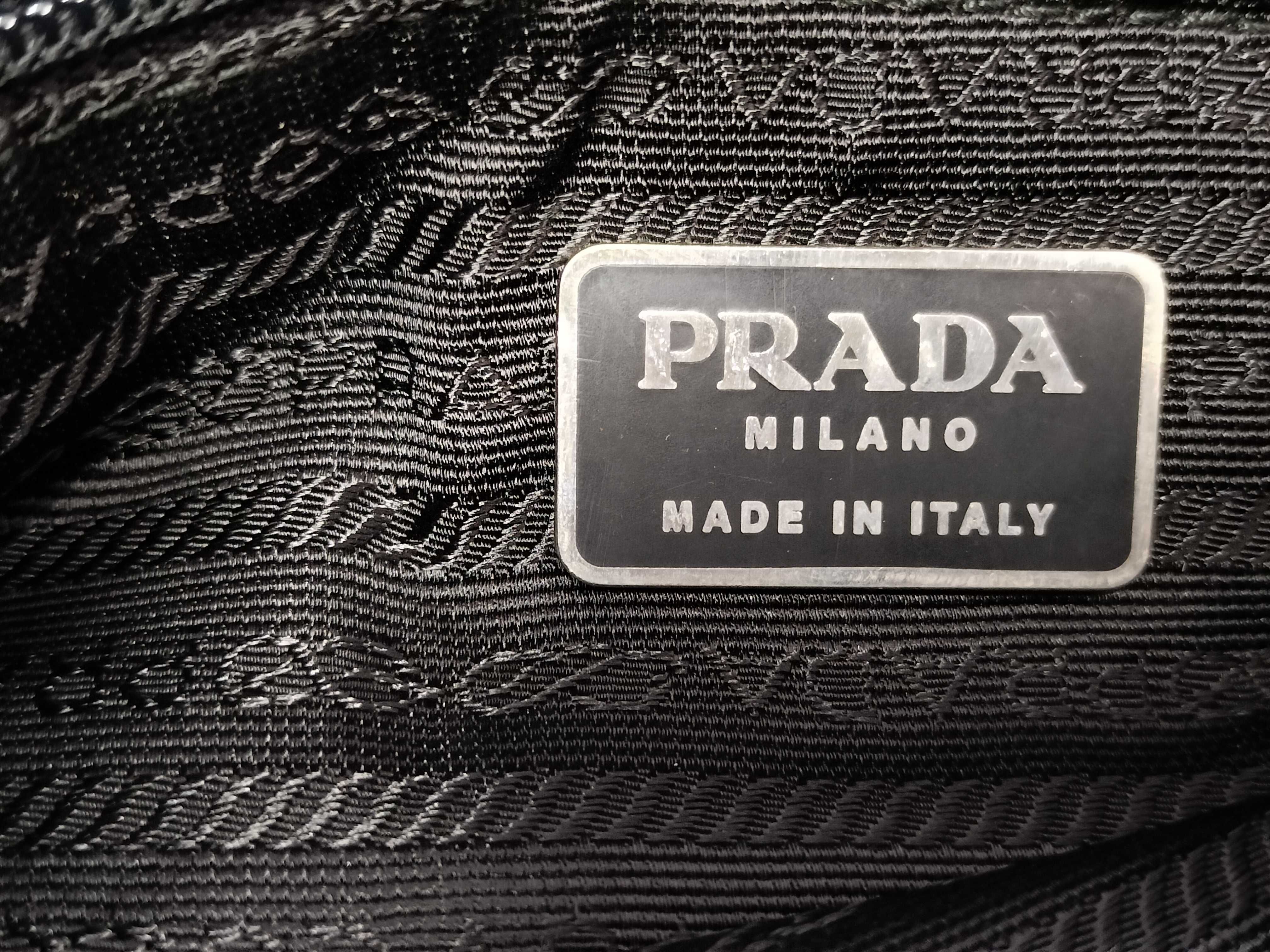 nylon handbag, Prada nylon handbag with triangular logo. — view 9