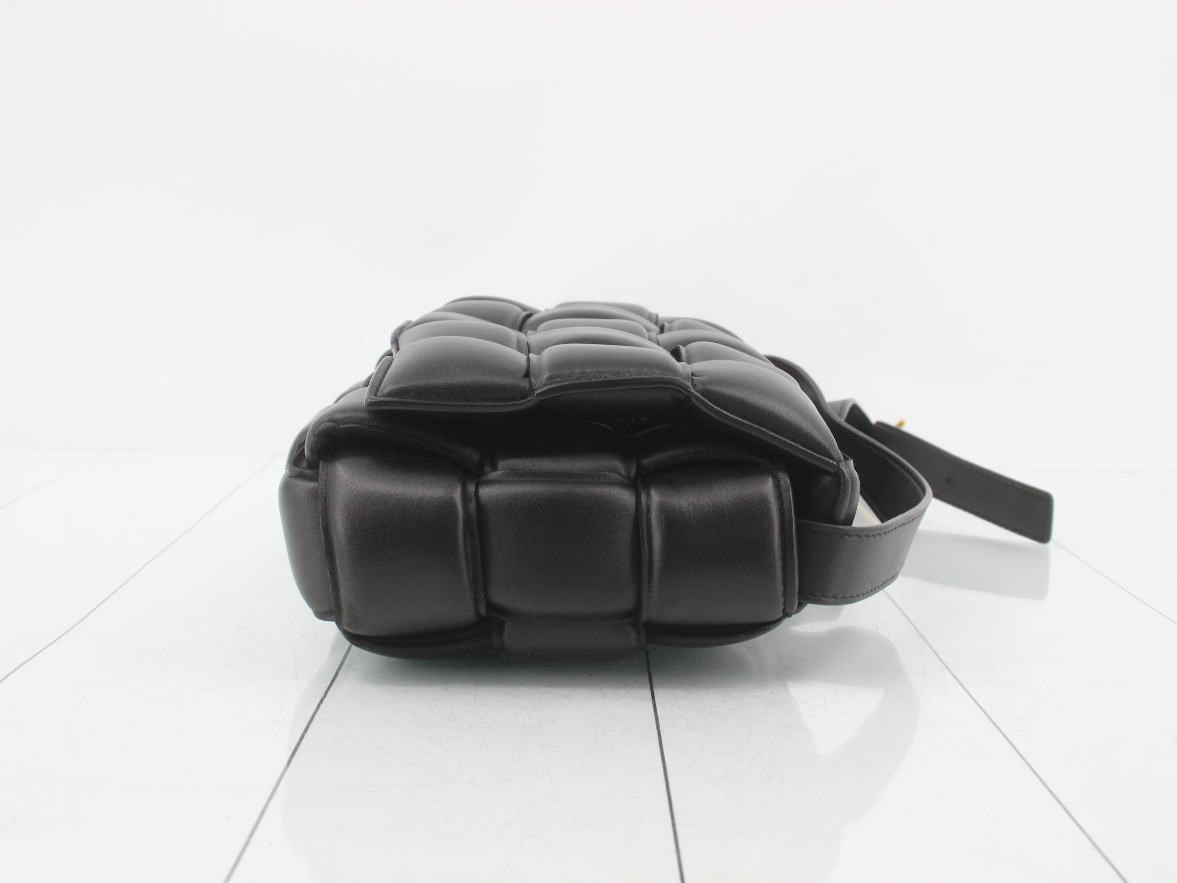 Padded Cassette Shoulder Bag, Black — view 3