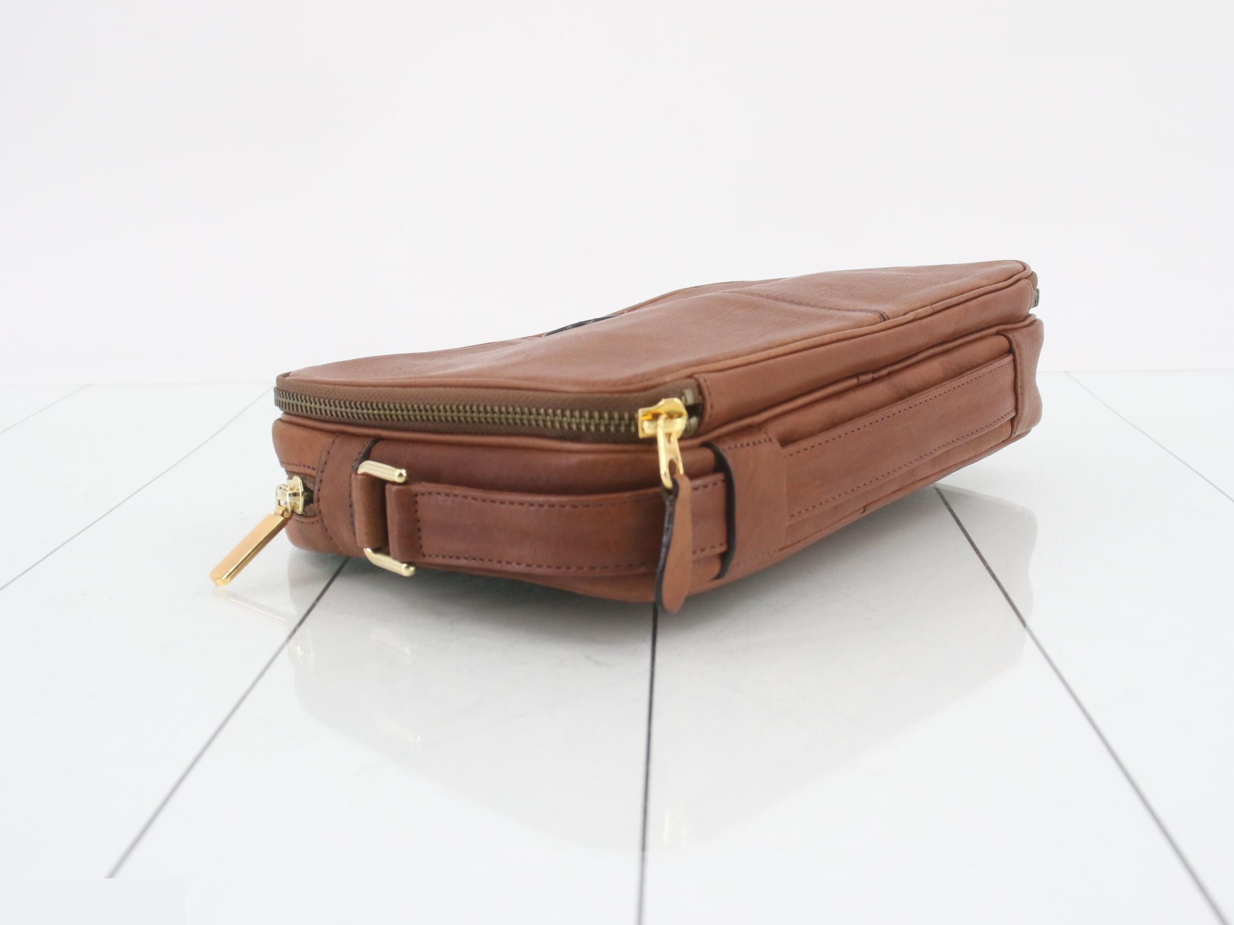 Second Bag Clutch Leather Brown — view 5