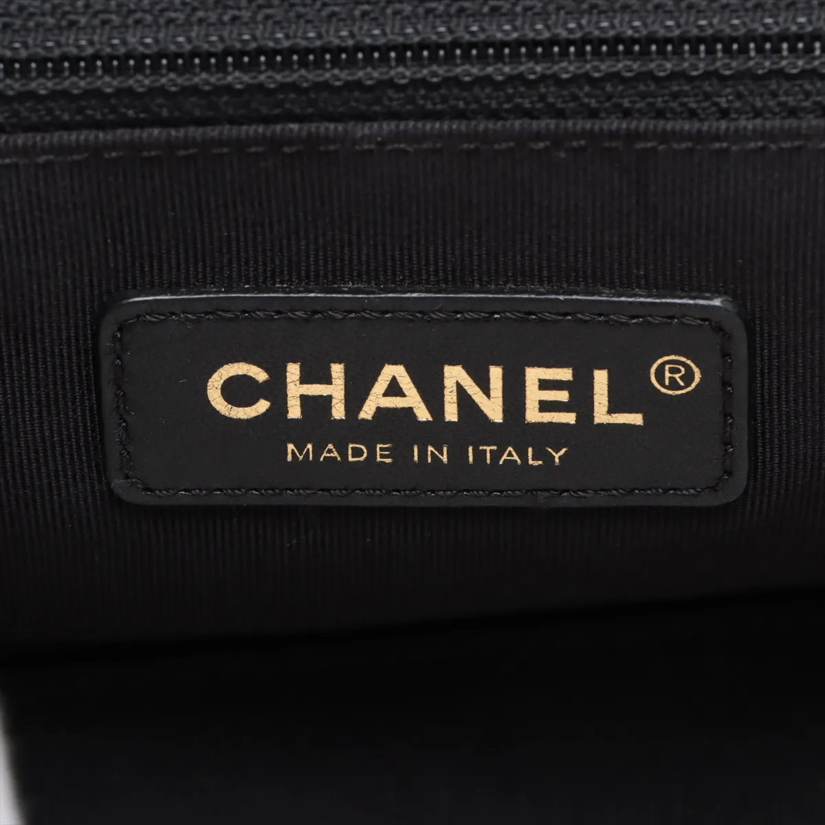 V-stitch lambskin 2-way handbag, chevron black with gold hardware, 24408763, serial number in the 24 range. — view 11