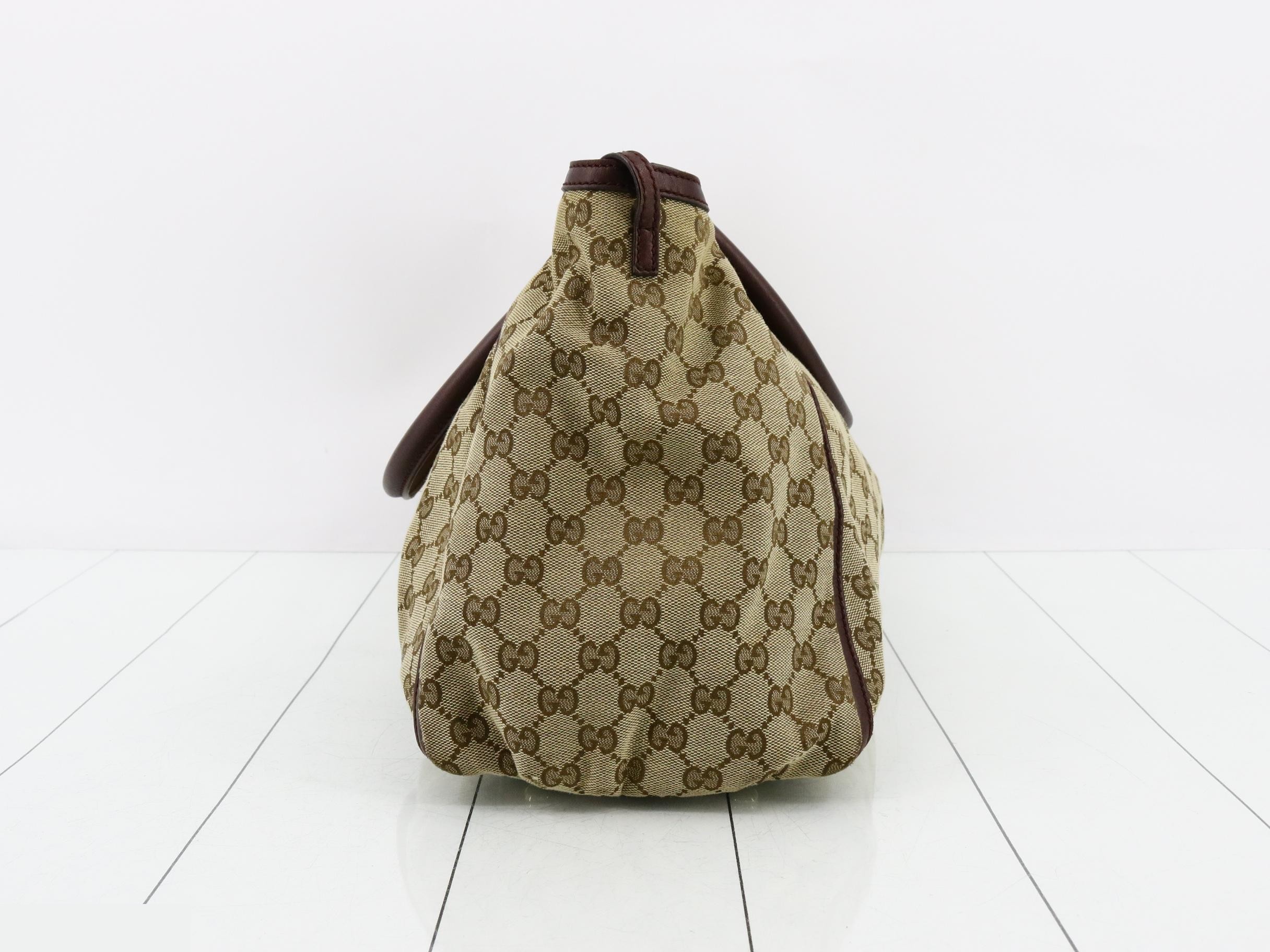Abby Tote Bag, Beige/Brown — view 4
