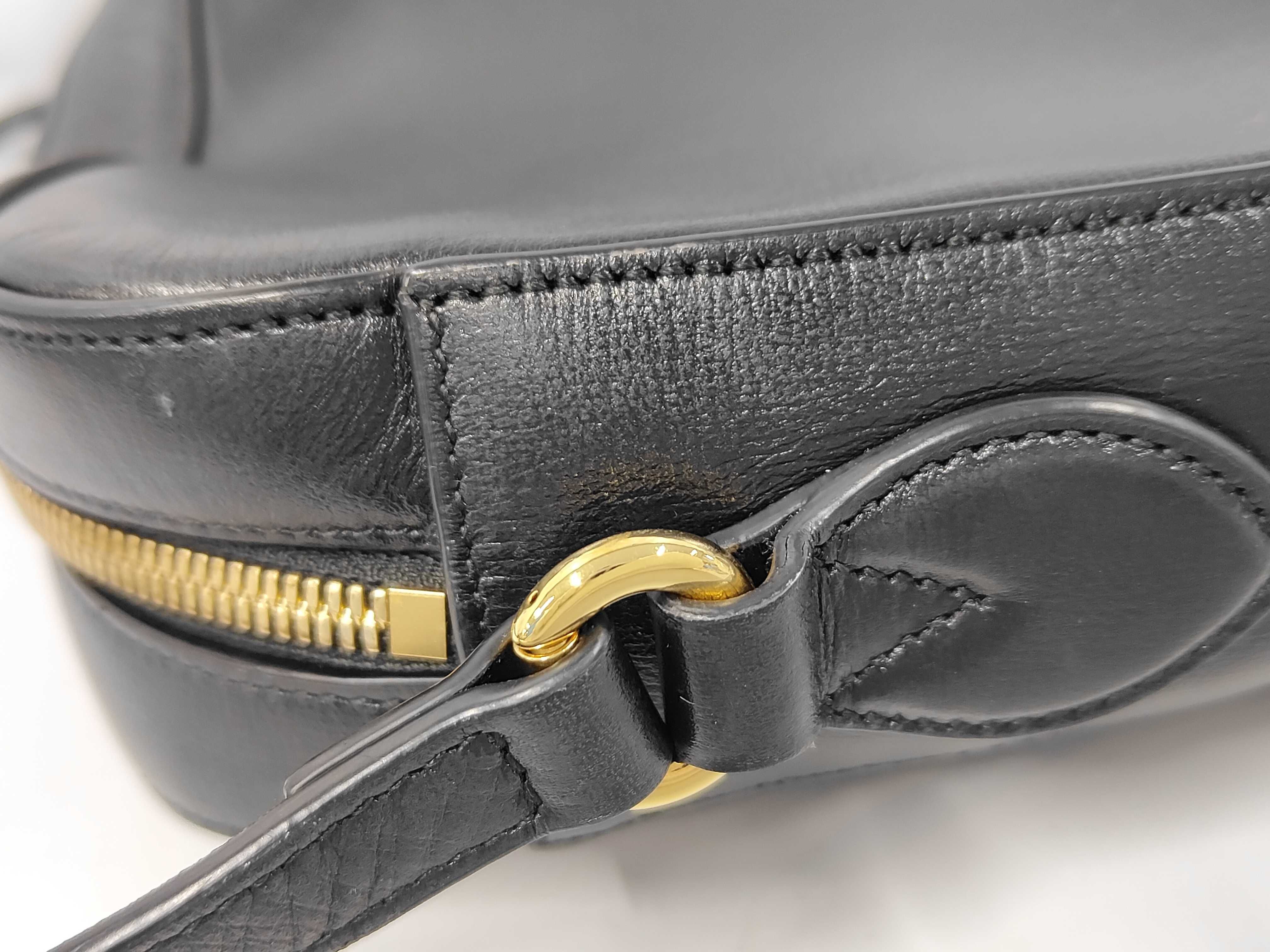 Horsebit Shoulder Bag, Leather, Black, 493075, Gucci Shoulder Bag — view 6
