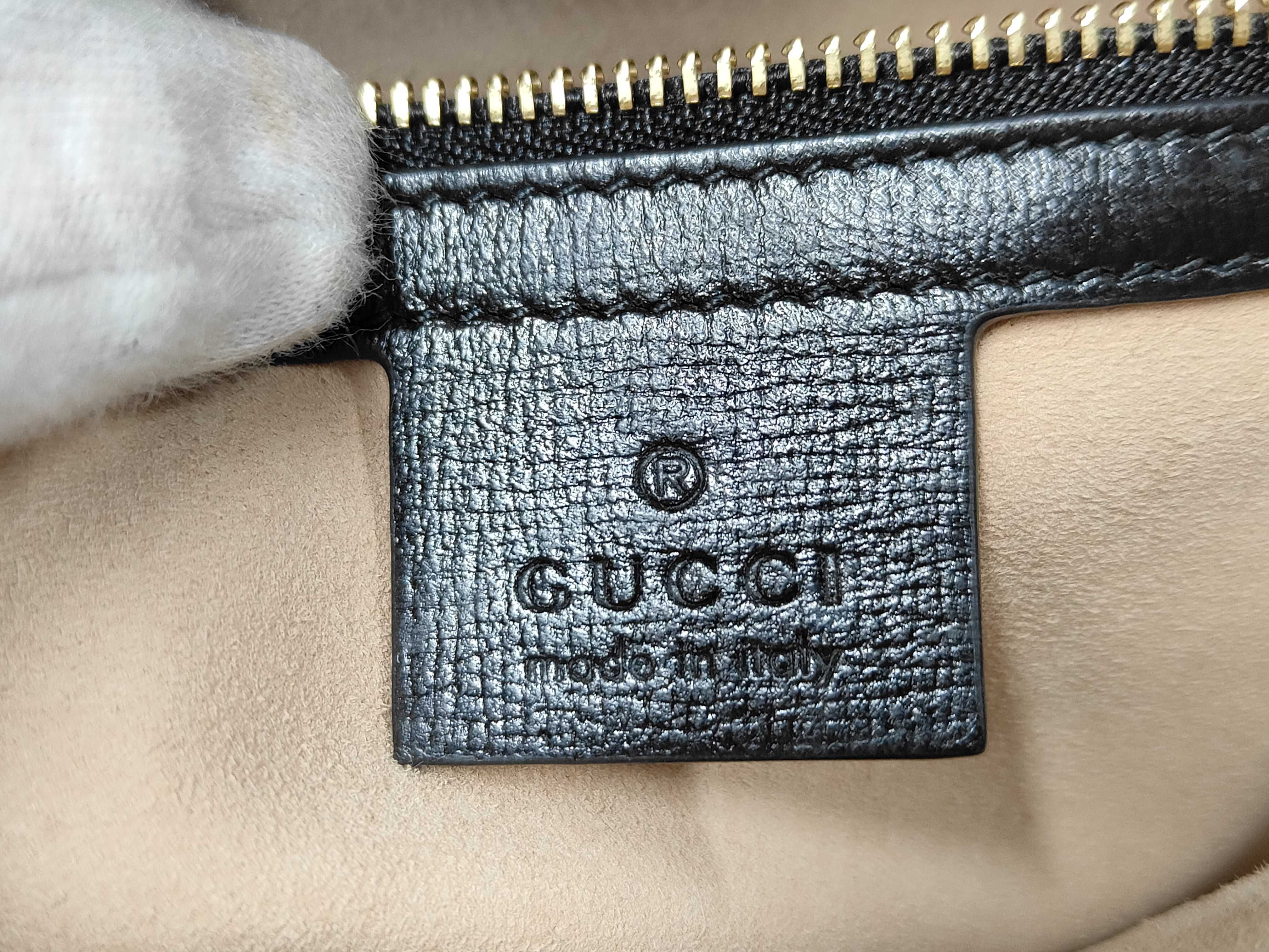 Horsebit Shoulder Bag, Leather, Black, 493075, Gucci Shoulder Bag — view 10