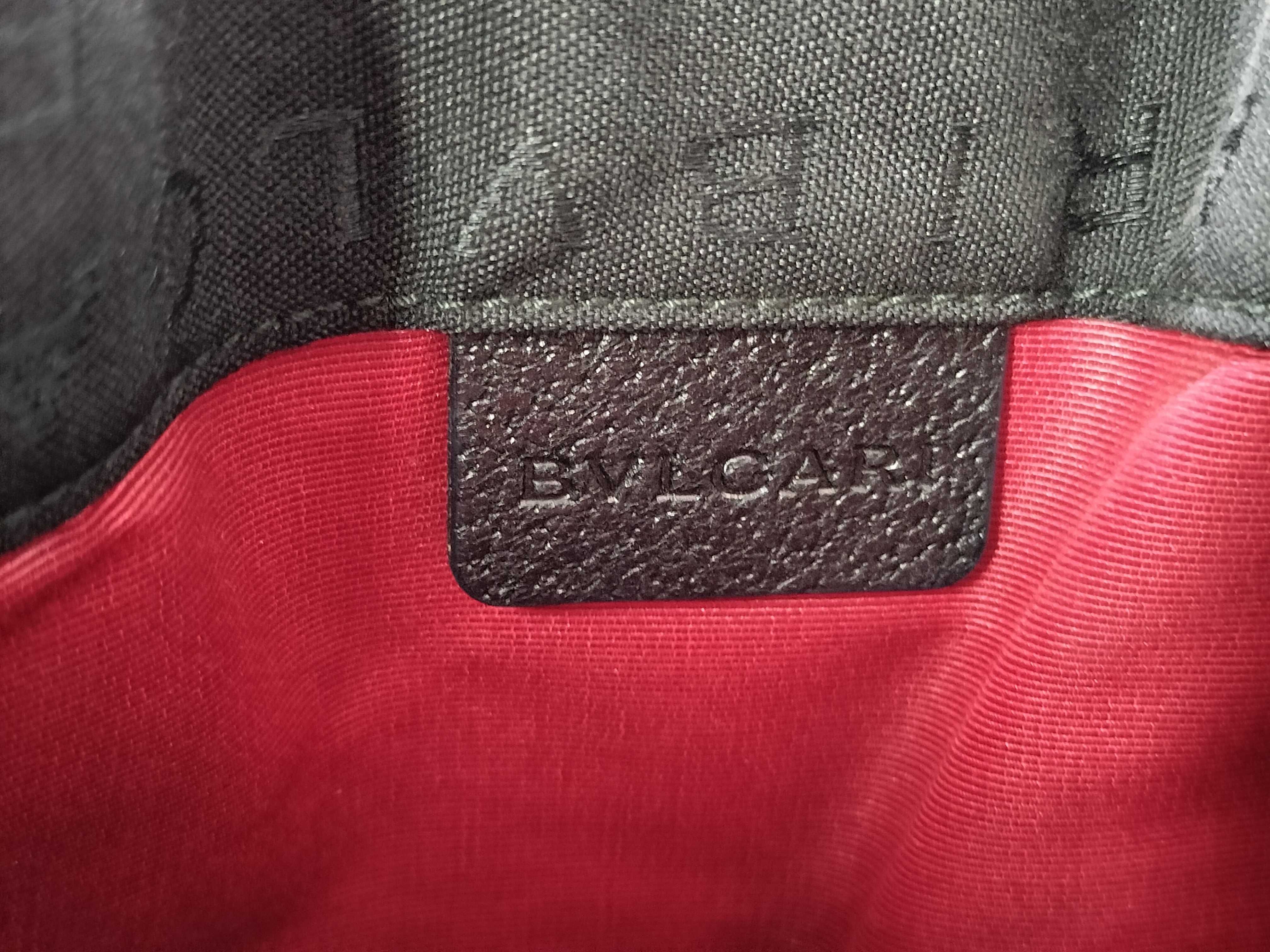 Bulgari Tote Bag Leather Canvas Black Tote Bag — view 8