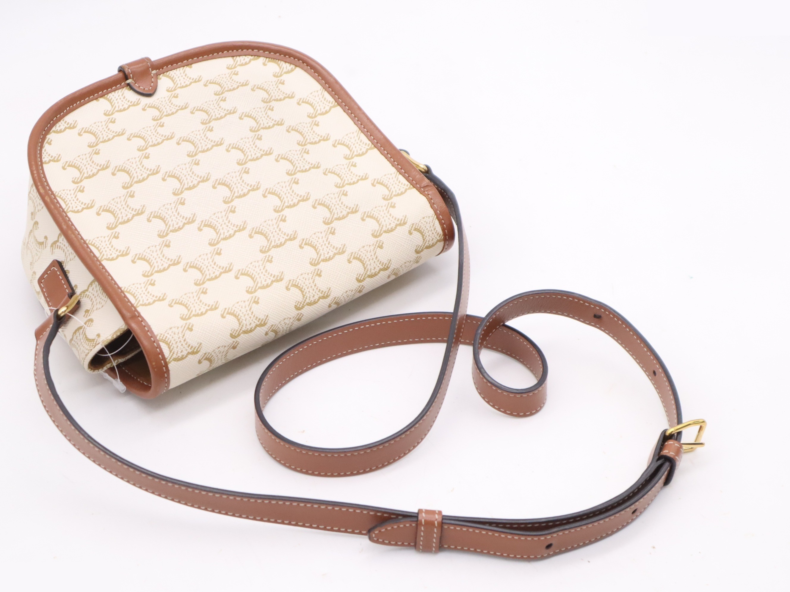 Leather Triomphe Falco Medium Shoulder Bag — view 6