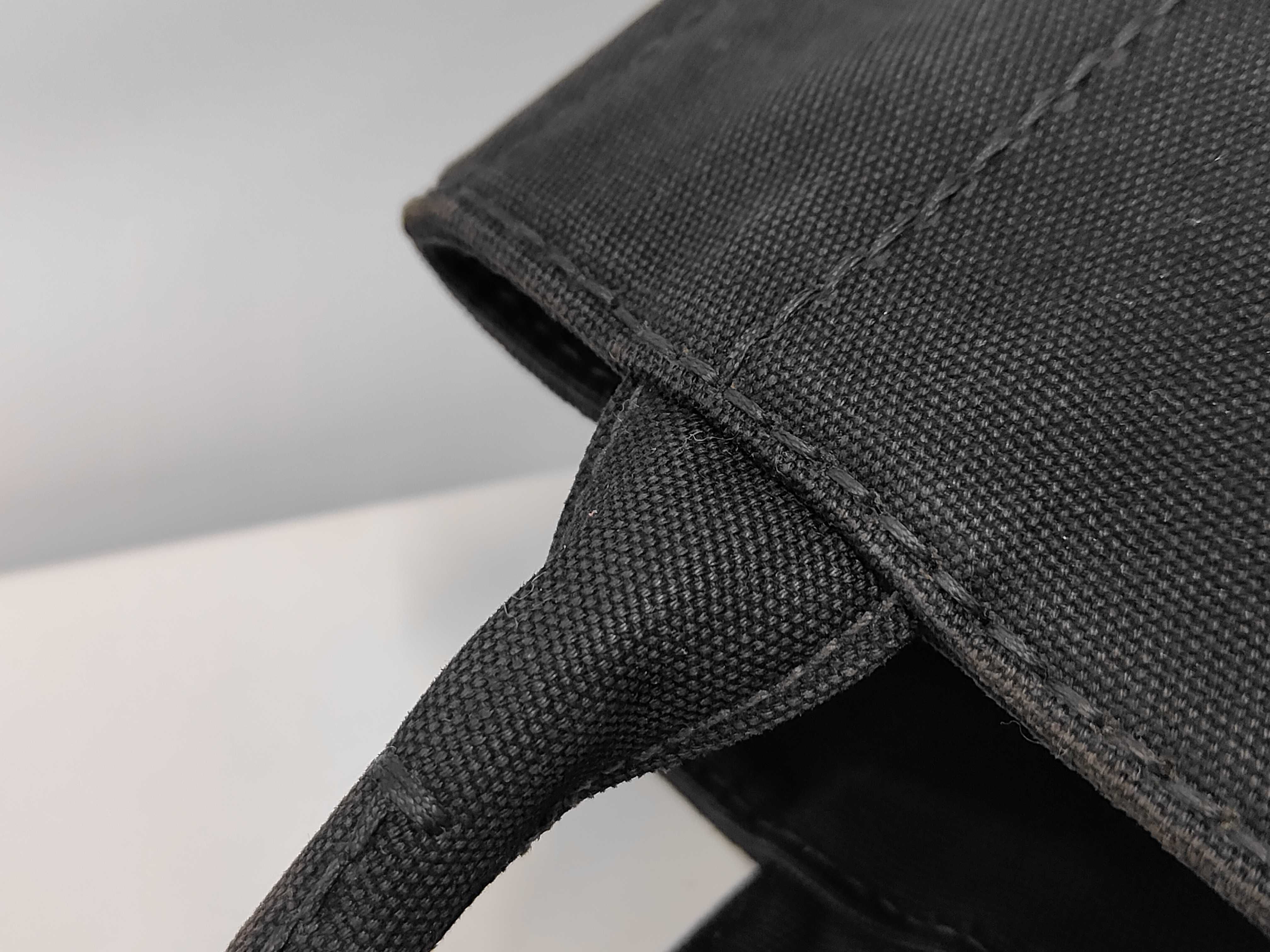 Canapa Black Tote Bag with Striped Interior — view 6
