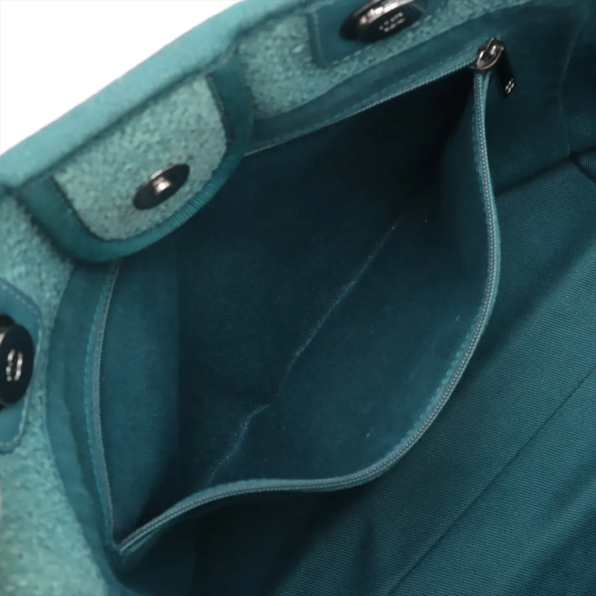 Deauville MM Tweed Chain Tote Bag Green Silver Hardware 28177458 28th Series — view 8